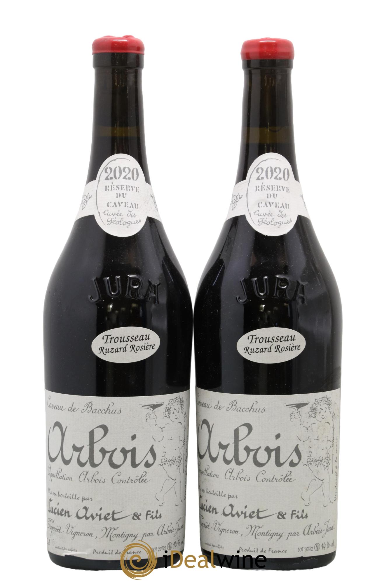 Arbois Trousseau Ruzard Rosière Cuvée des Géologues Lucien Aviet (Domaine) 2020 - Lot of 2 bottles - 0
