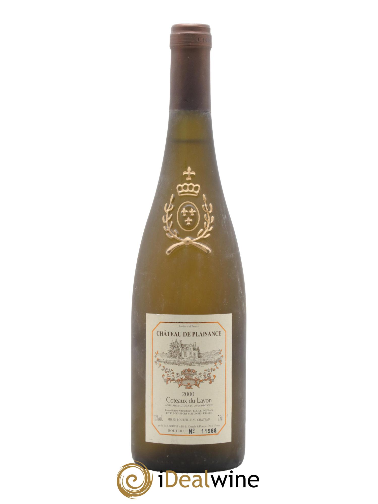 Coteaux du Layon Château de Plaisance 2000 - Posten von 1 Flasche - 0
