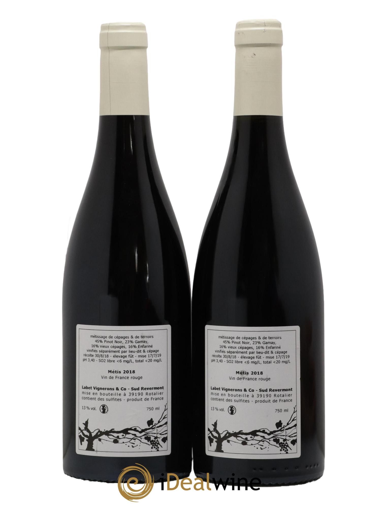 Vin de France Métis Romain - Julien - Charline Labet 2018 - Lot de 2 bouteilles - 1
