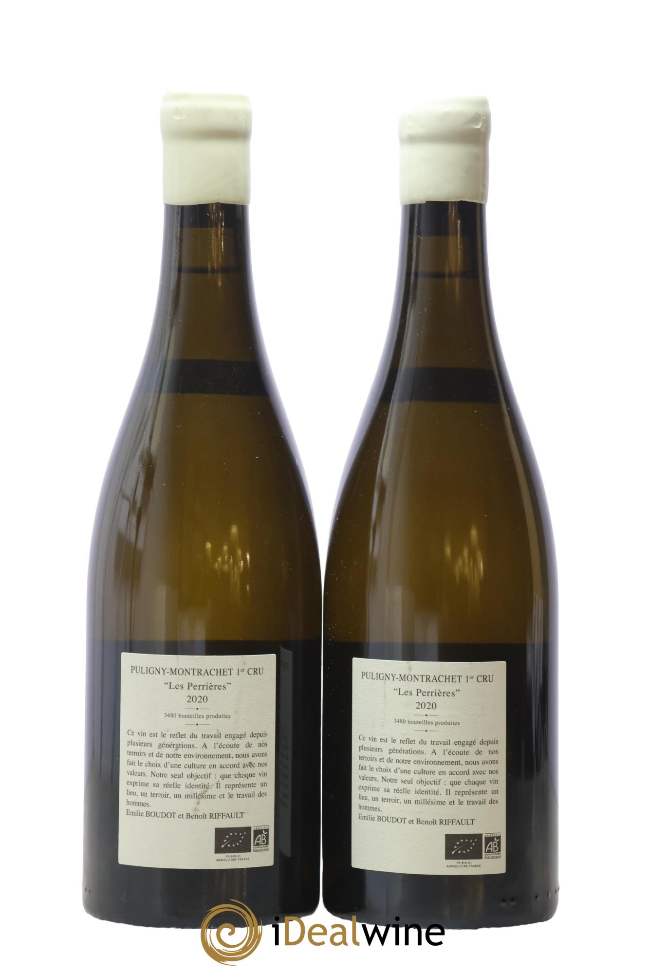 Puligny-Montrachet 1er Cru Les Perrières Etienne Sauzet 2020 - Lot of 2 bottles - 1