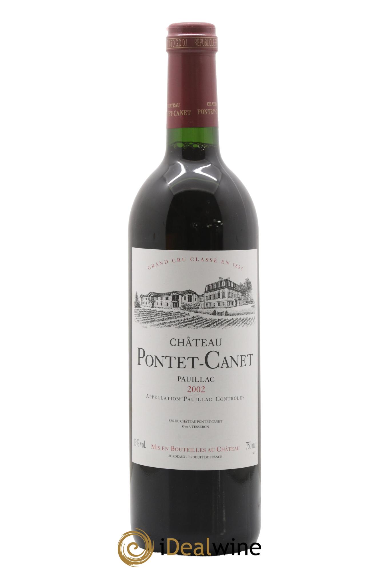 Château Pontet Canet 5ème Grand Cru Classé 2002 - Posten von 1 Flasche - 0