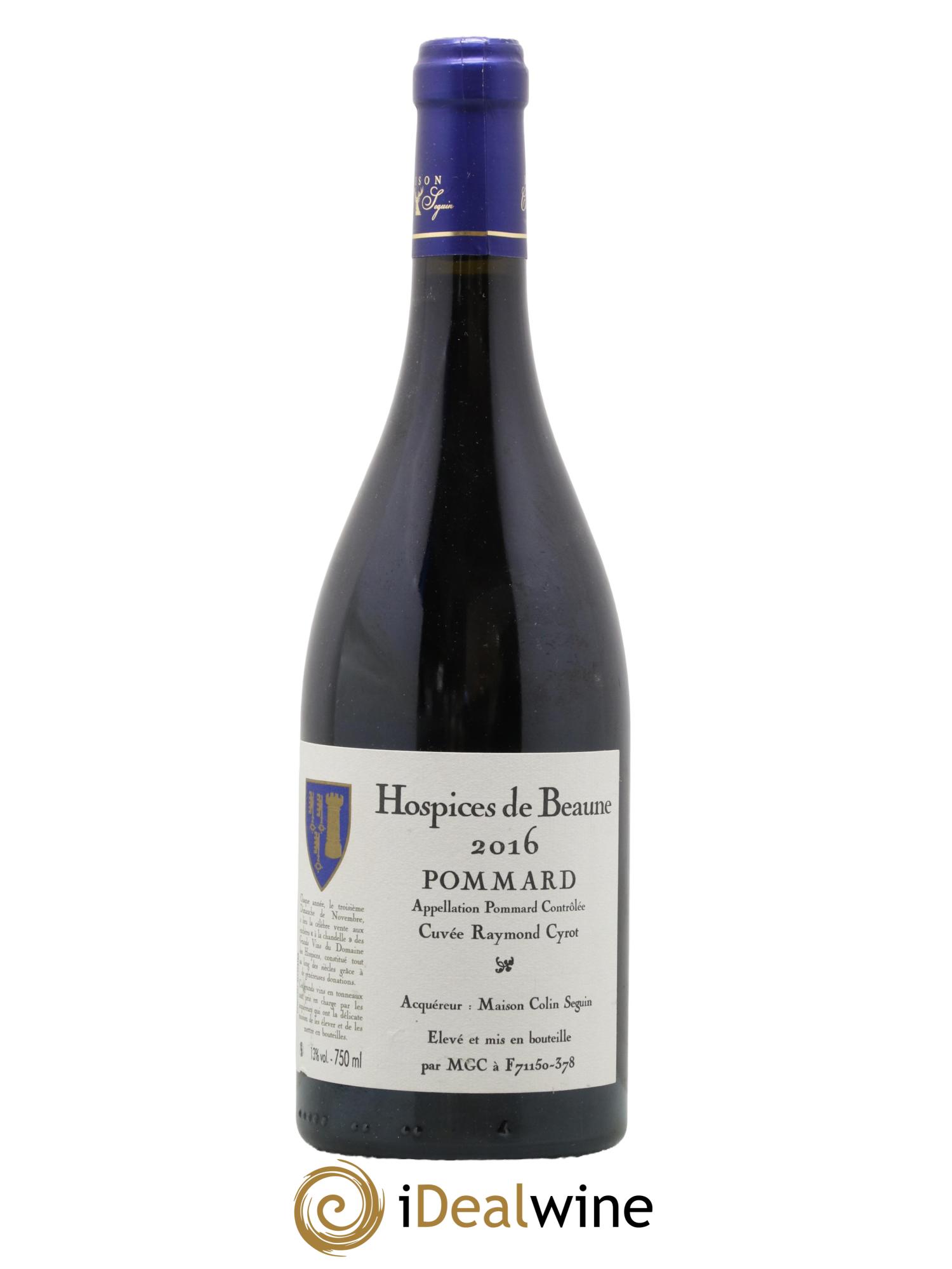 Pommard Cuvee Raymond Cyrot Domaine des Hospices de Beaune MGC 2016 - Lot de 1 bouteille - 0