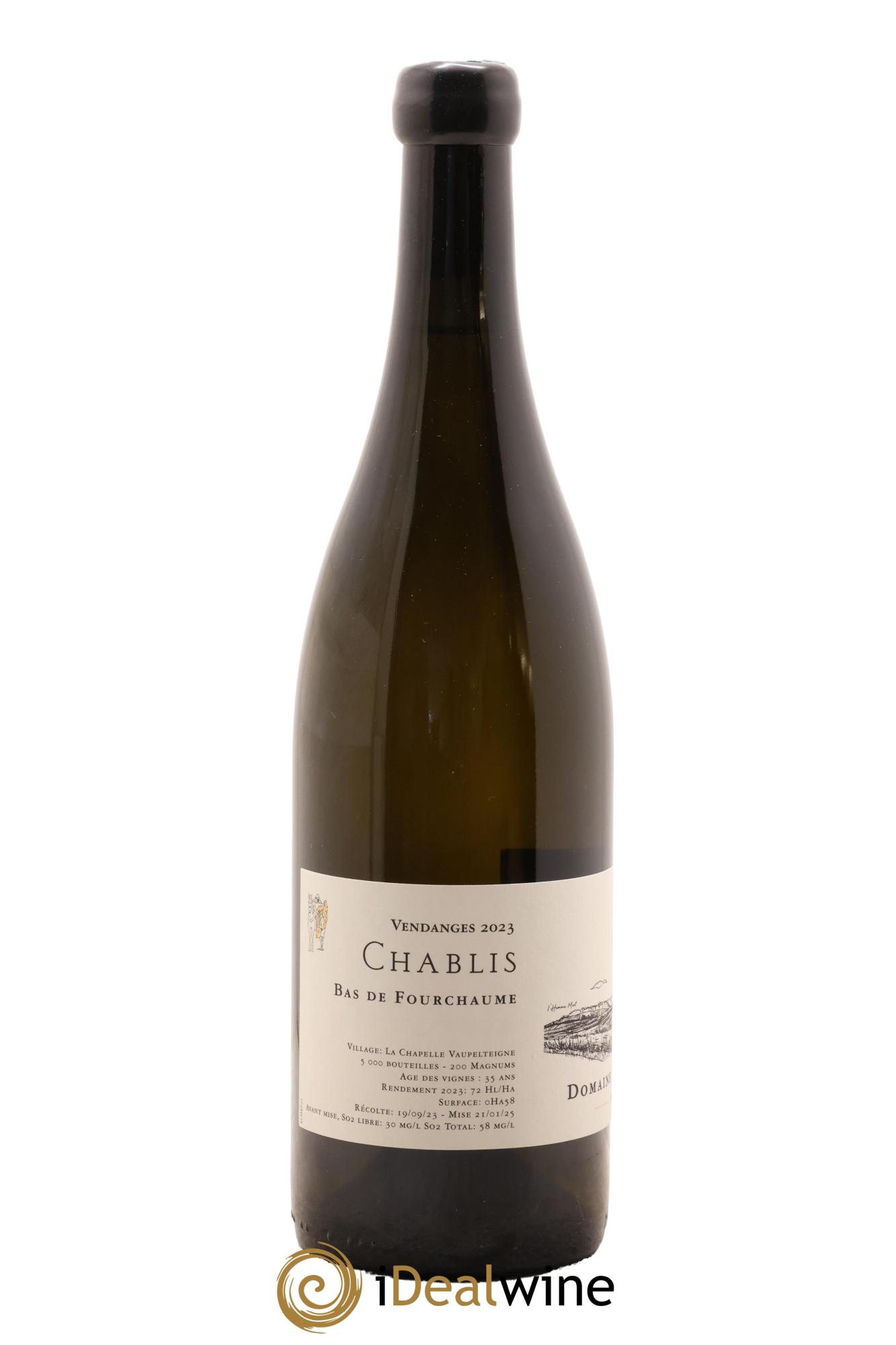 Chablis Bas de Fourchaume Jean Dauvissat 2023 - Lot de 1 bouteille - 1