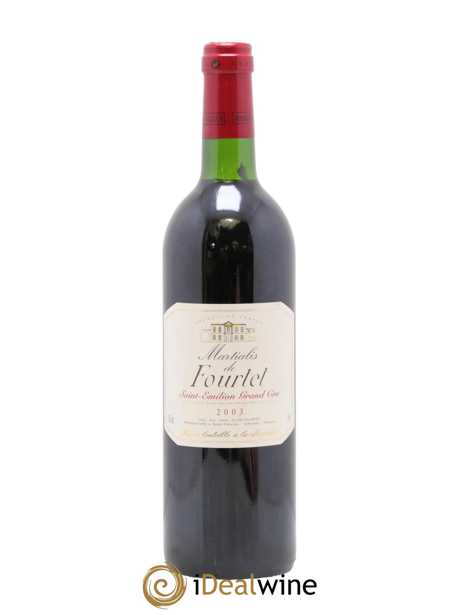 Saint-Émilion Grand Cru Martialis de Fourtet 2003 - Lotto di 1 bottiglia - 0