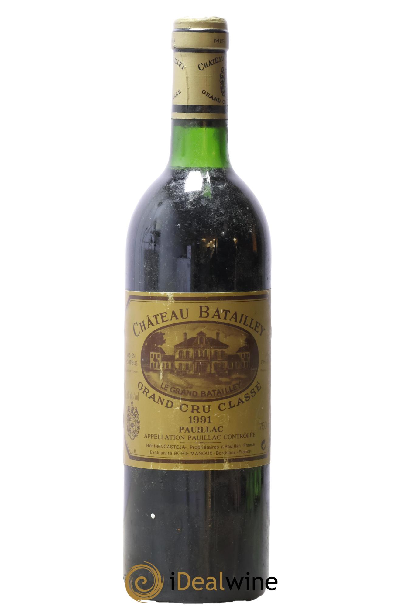 Château Batailley 5ème Grand Cru Classé 1991 - Lot de 1 bouteille - 0