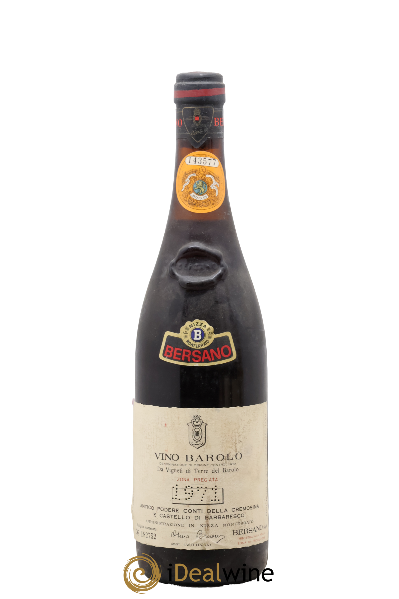 Barolo Bersano 1971 - Lot de 1 bouteille - 0
