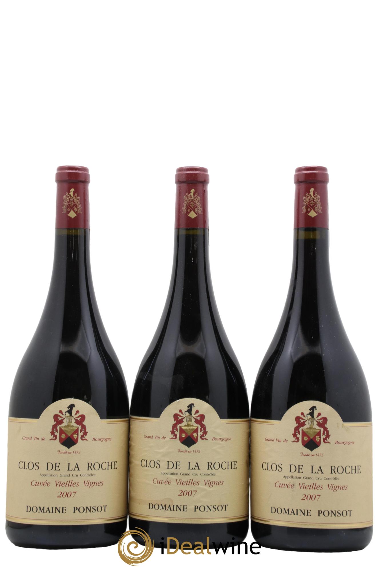 Clos de la Roche Grand Cru Vieilles Vignes Ponsot (Domaine) 2007 - Lot de 3 magnums - 0