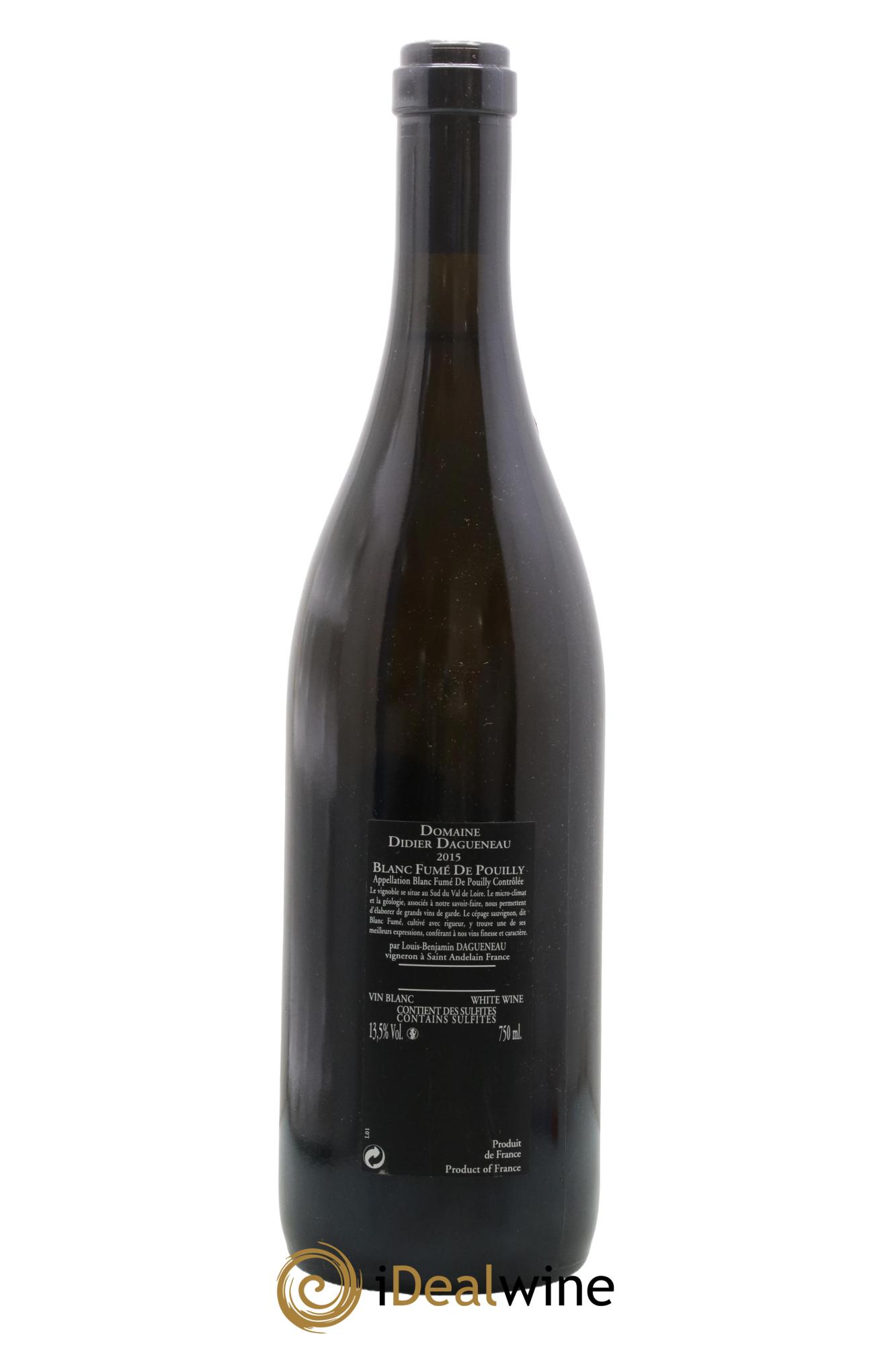 Vin de France (anciennement Pouilly-Fumé) Silex Dagueneau (Domaine Didier - Louis-Benjamin) 2015 - Lot de 1 bouteille - 1