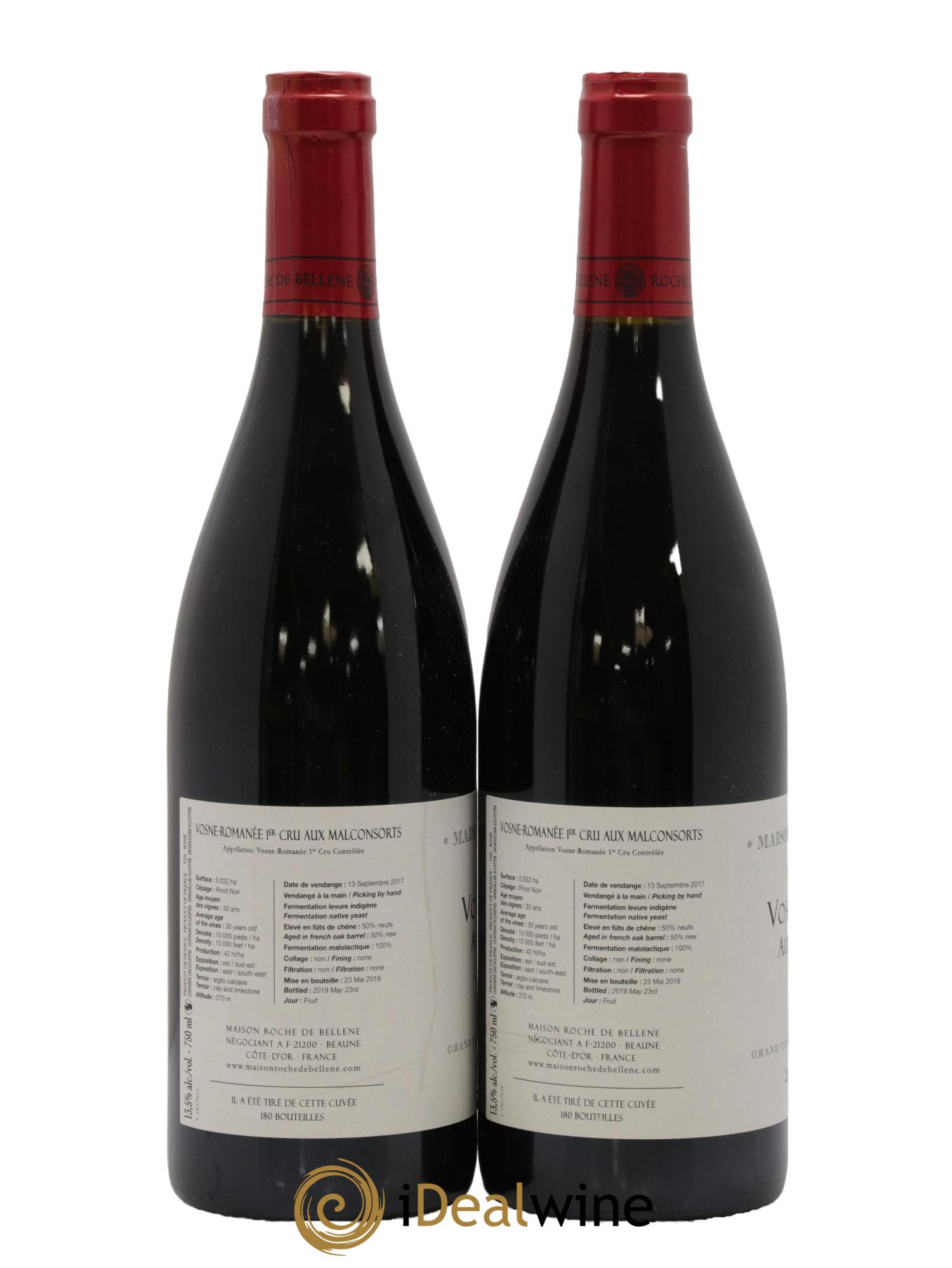 Vosne-Romanée 1er Cru Les Malconsorts Maison Roche de Bellene 2017 - Lot de 2 bouteilles - 1