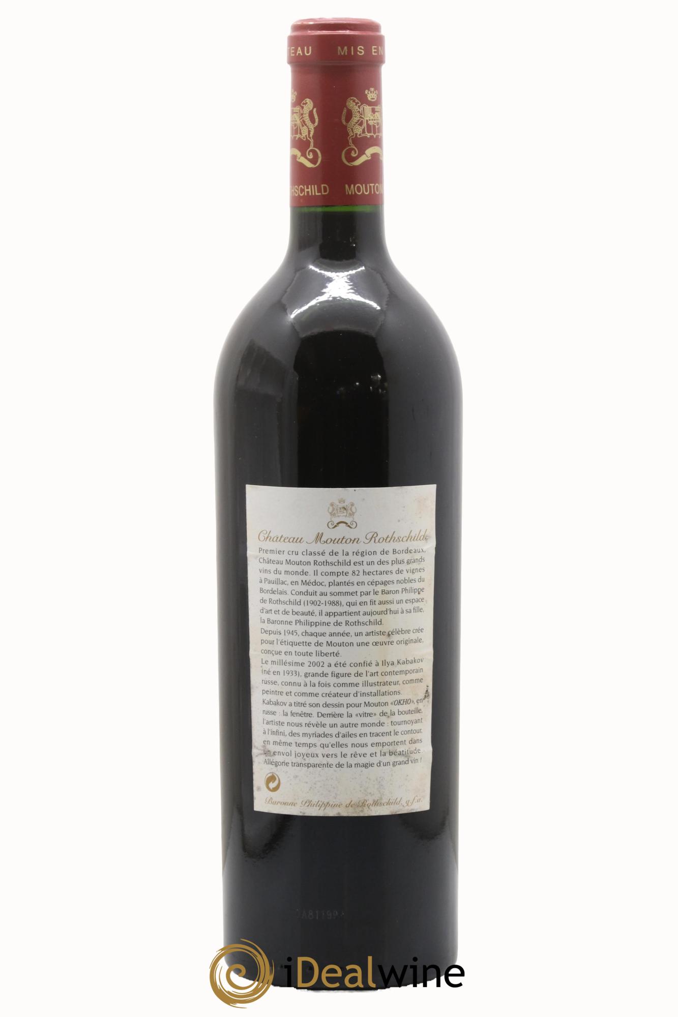 Château Mouton Rothschild 1er Grand Cru Classé 2002 - Lot of 1 bottle - 1