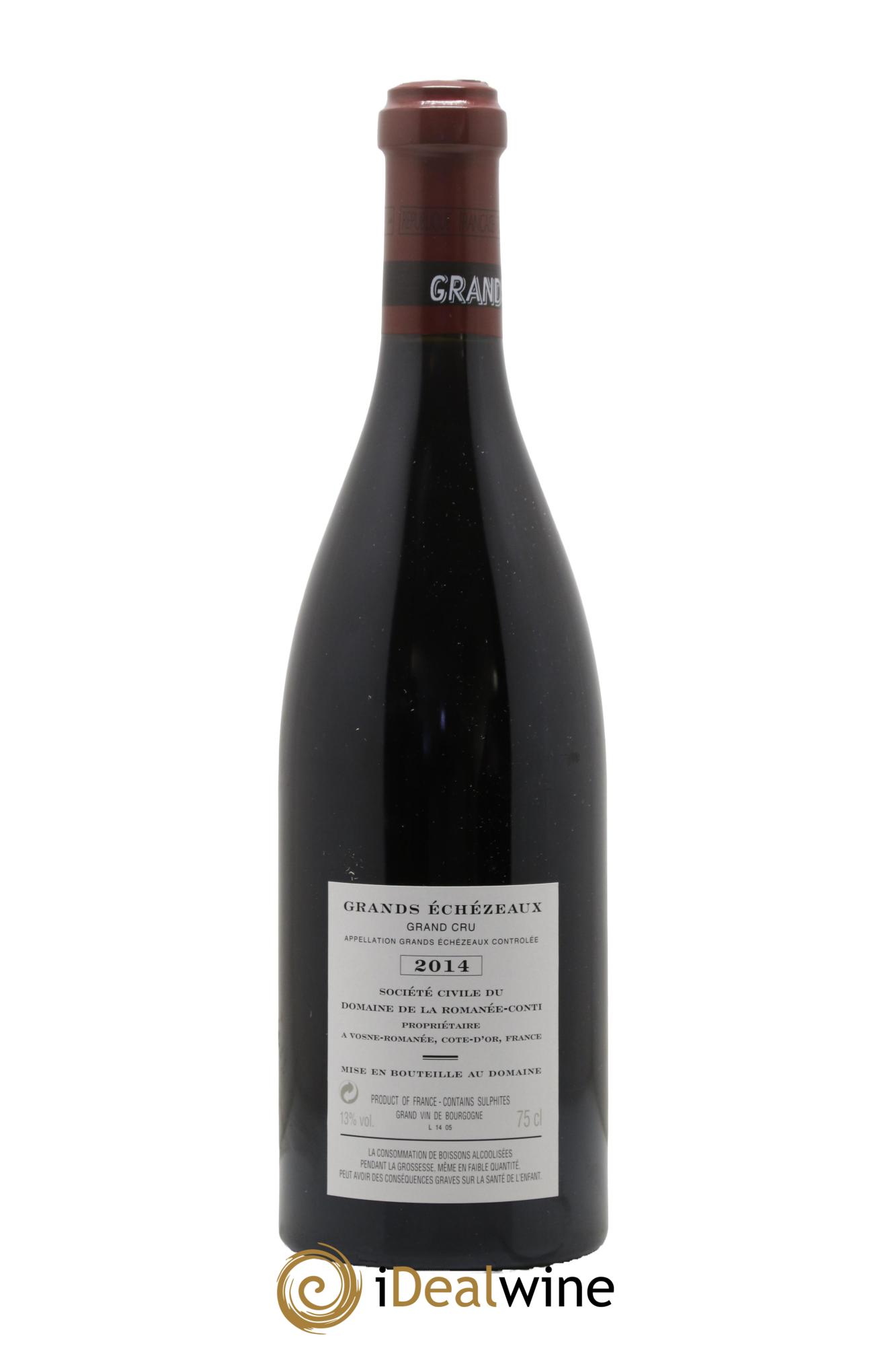 Grands-Echezeaux Grand Cru Domaine de la Romanée-Conti 2014 - Lotto di 1 bottiglia - 1