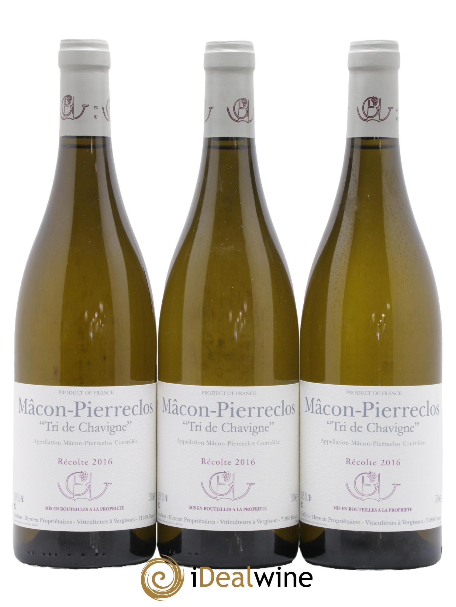 Mâcon-Pierreclos Tri de Chavigne Guffens-Heynen 2016 - Lot de 3 bouteilles - 0