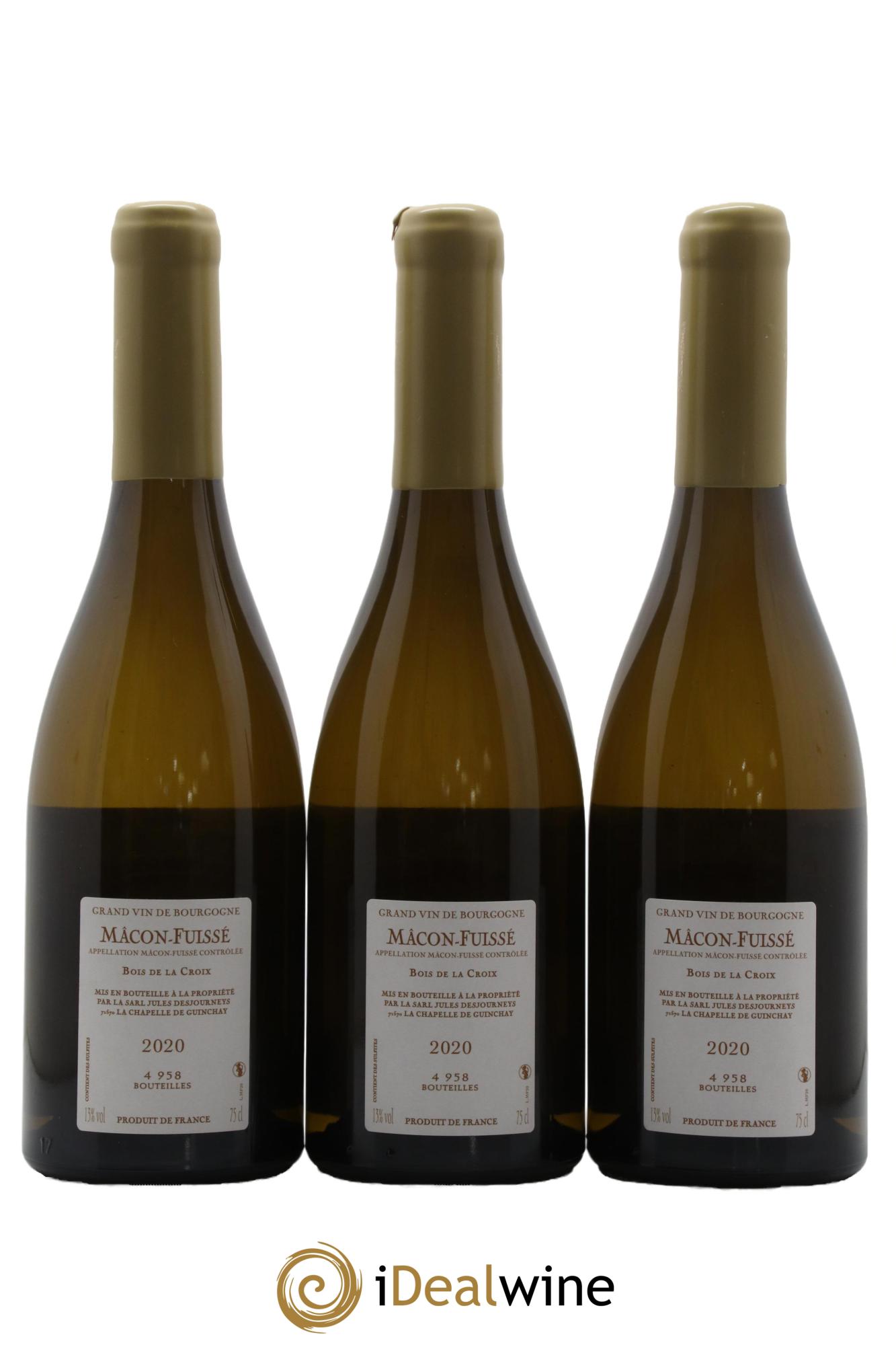 Mâcon-Fuissé Bois de la Croix Jules Desjourneys 2020 - Lotto di 3 bottiglie - 1