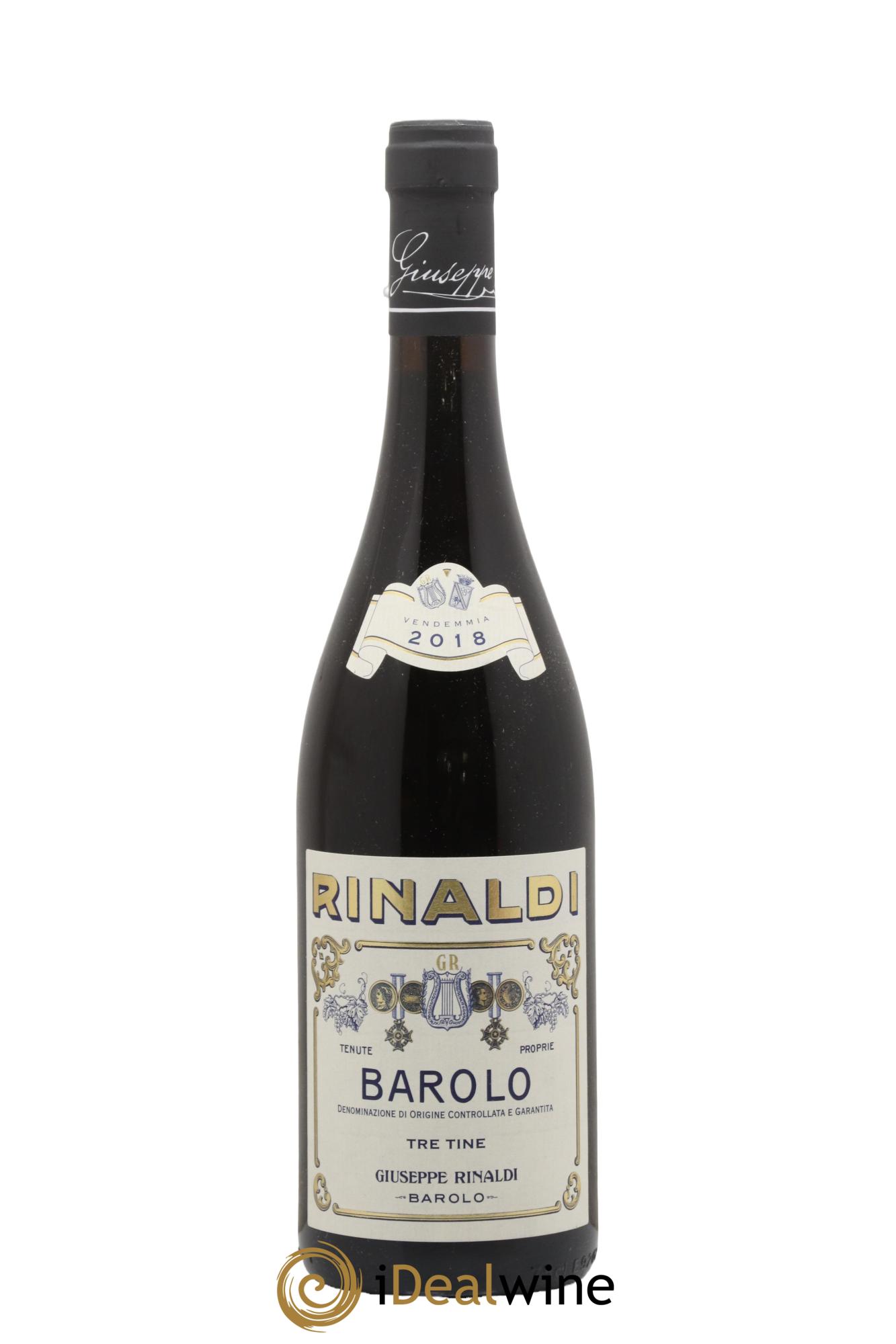 Barolo DOCG Tre Tine Giuseppe Rinaldi 2018 - Lot de 1 bouteille - 0