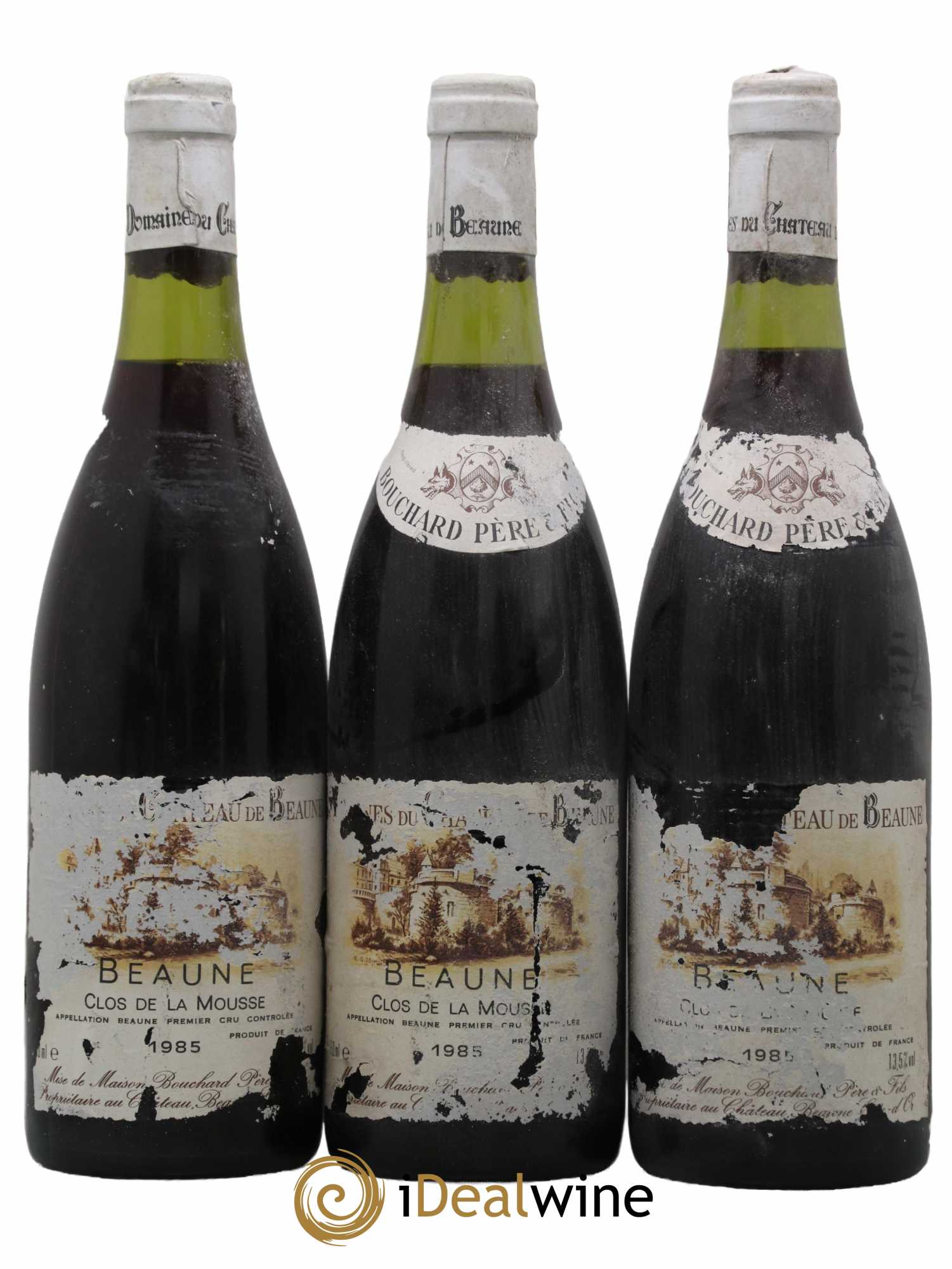Beaune 1er Cru Clos de la Mousse Bouchard Père & Fils 1985 - Lot de 3 bouteilles - 0