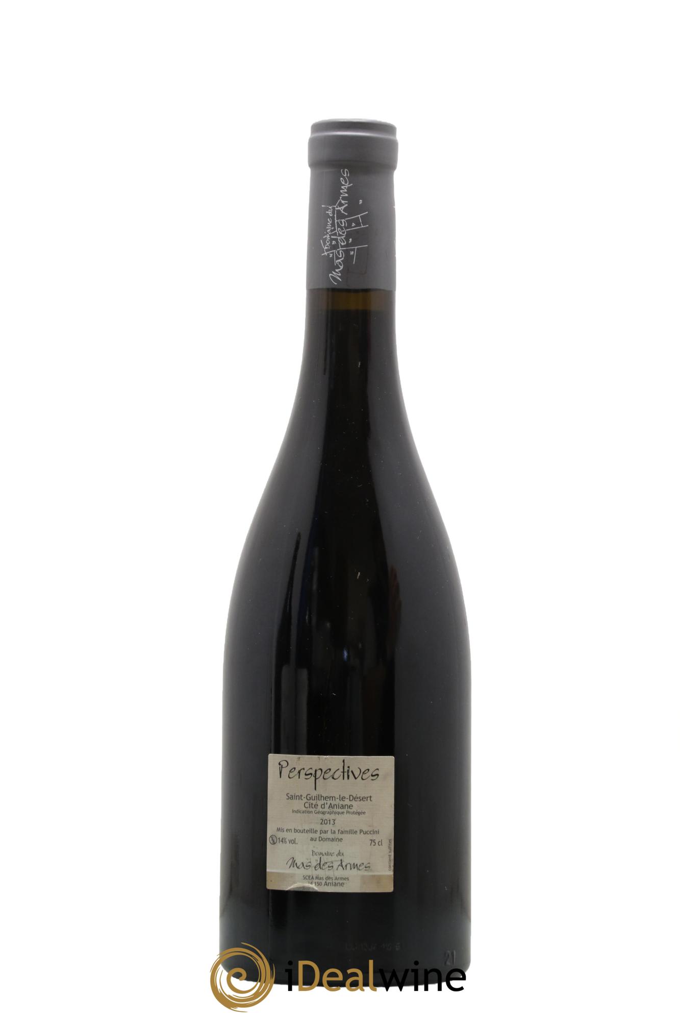 IGP Pays d'Hérault (Vin de Pays de l'Hérault) Perspectives Mas des Armes 2013 - Lot of 1 bottle - 1