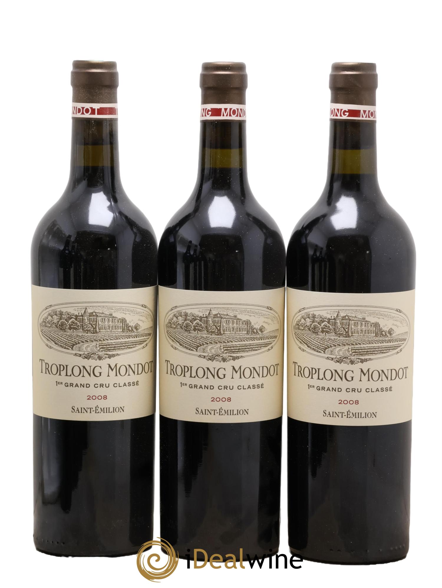 Château Troplong Mondot 1er Grand Cru Classé B 2008 - Lot of 6 bottles - 2