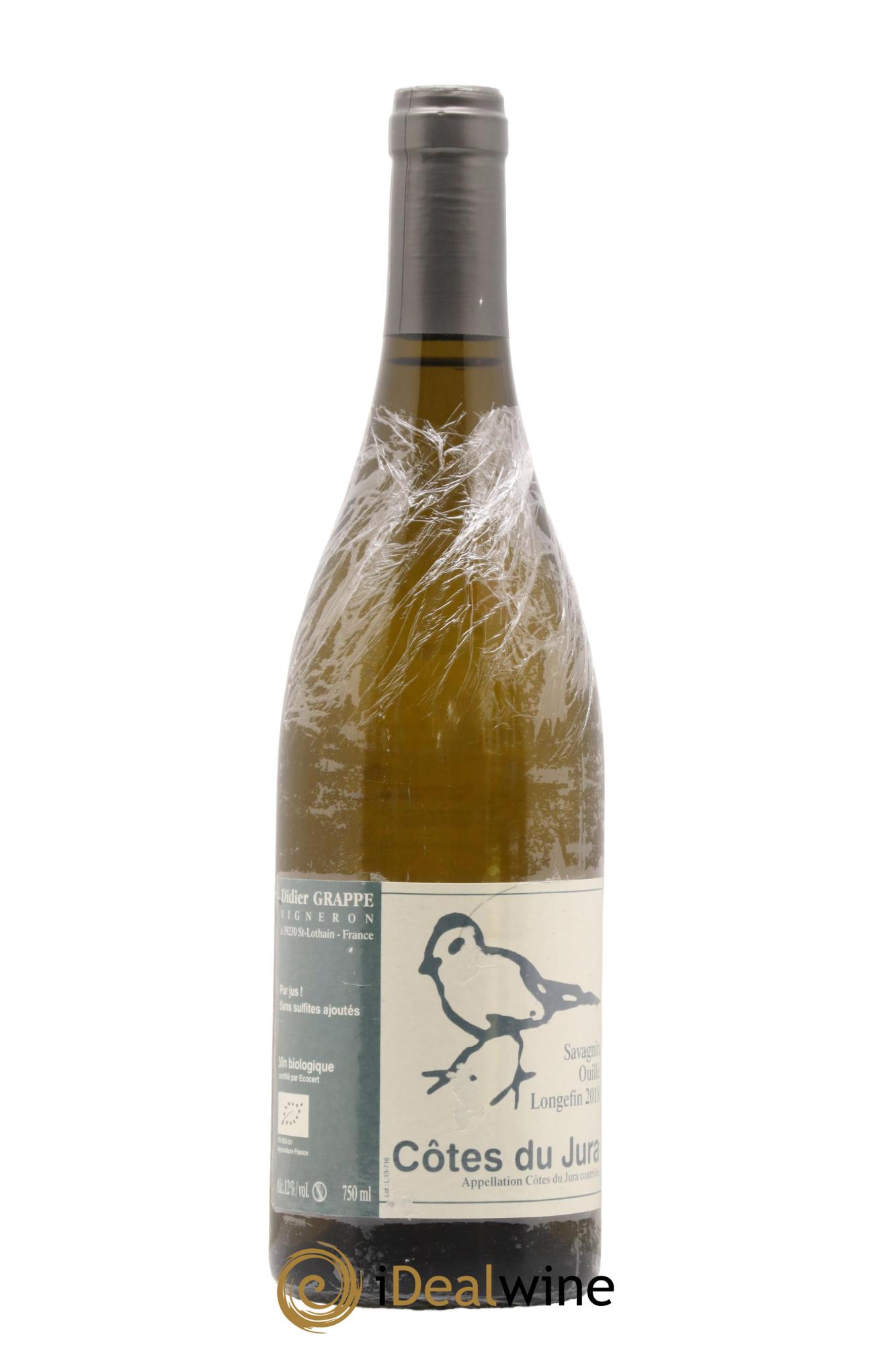 Côtes du Jura Savagnin ouillé Didier Grappe 2018 - Lot de 1 bouteille - 0
