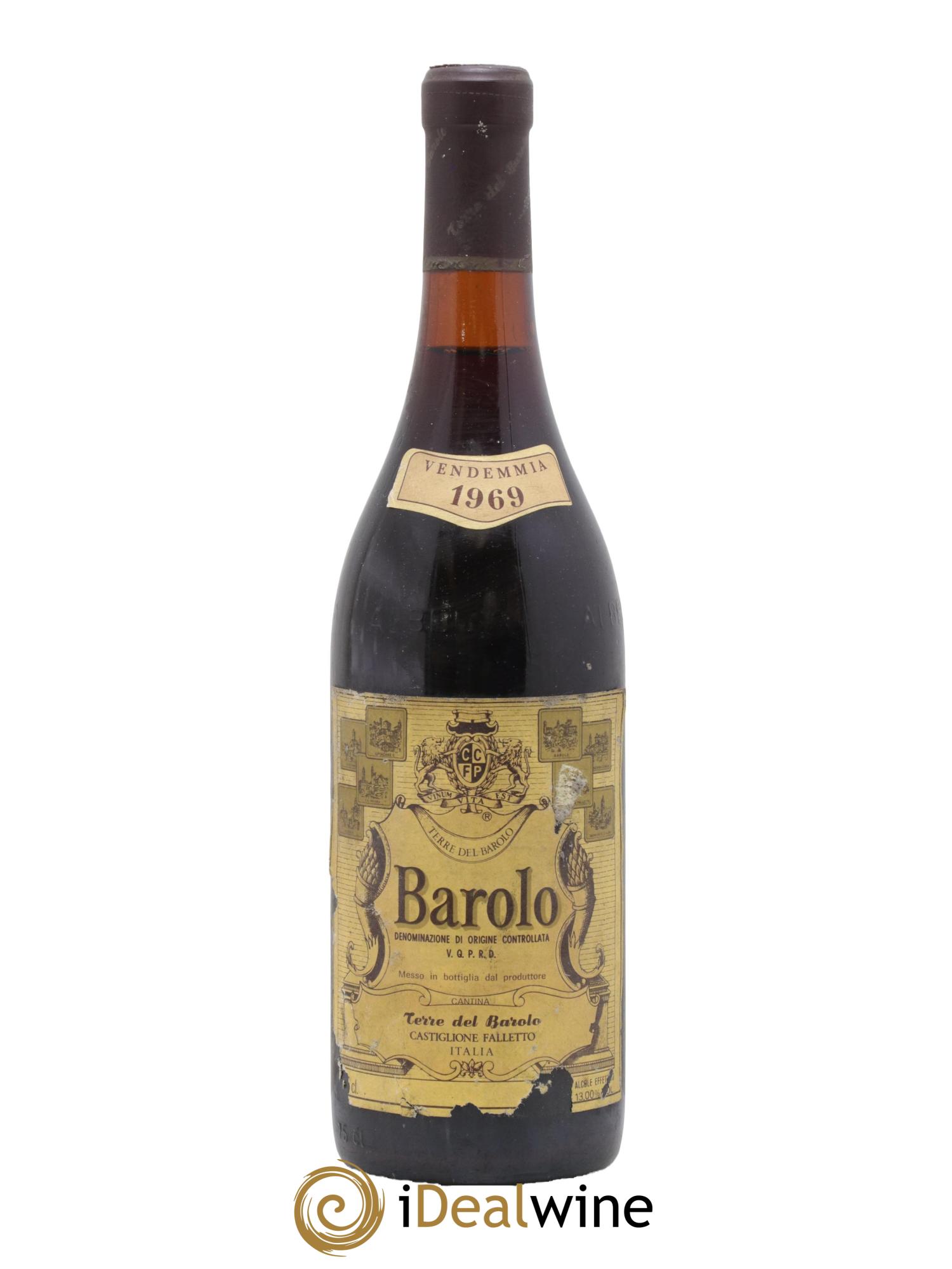 Barolo DOCG Terre Del Barolo Castigliano Falleto 1969 - Lot de 1 bouteille - 0