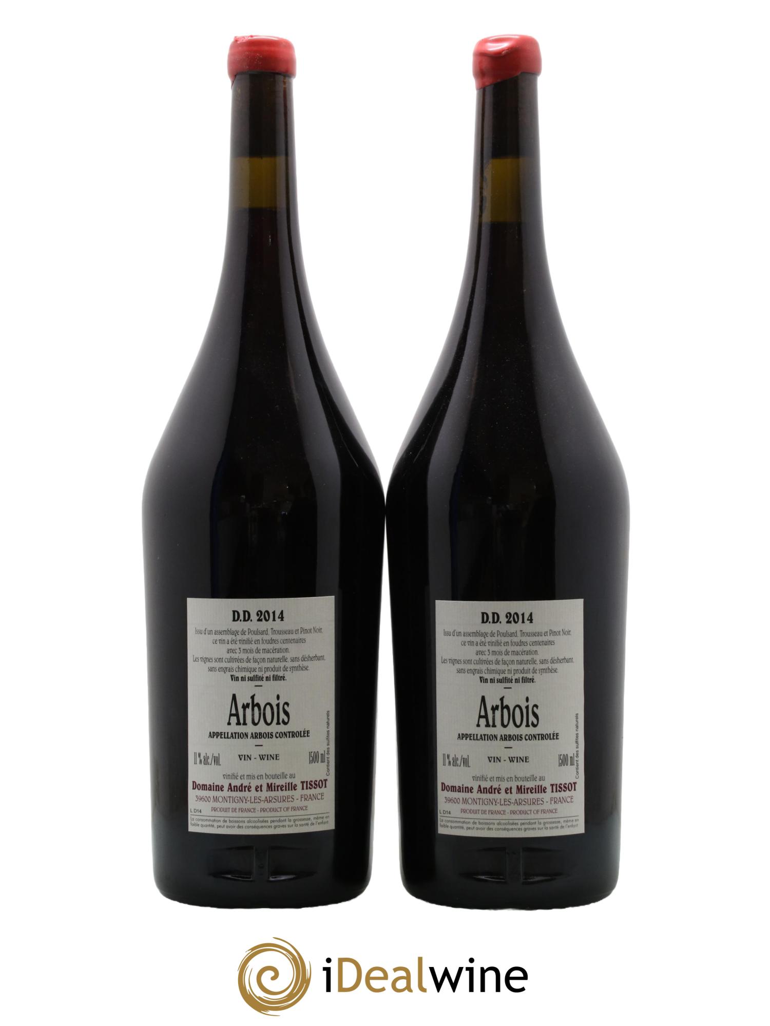Arbois DD Bénédicte et Stéphane Tissot 2014 - Lot de 2 magnums - 1