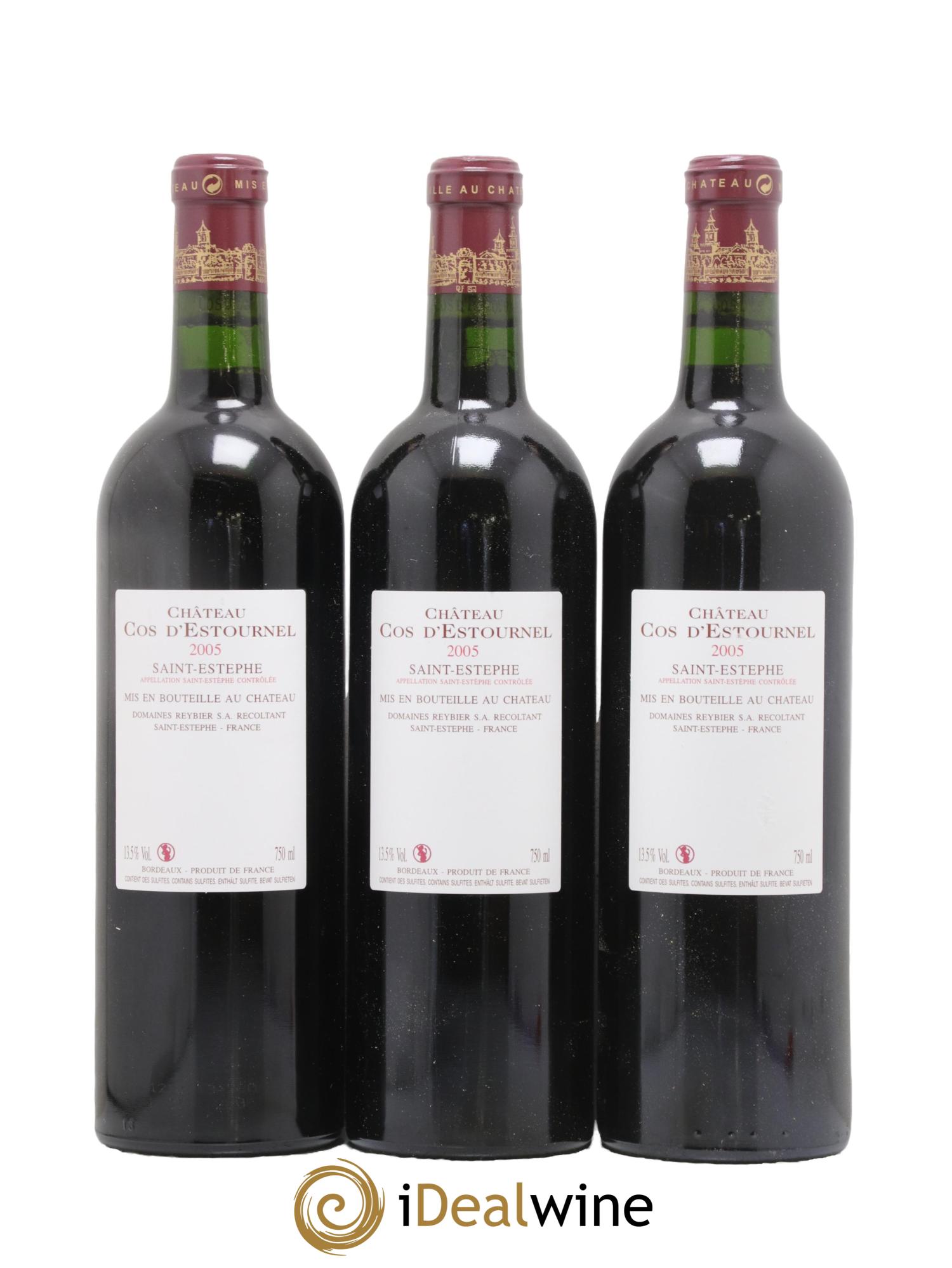 Cos d'Estournel 2ème Grand Cru Classé 2005 - Lotto di 3 bottiglie - 1