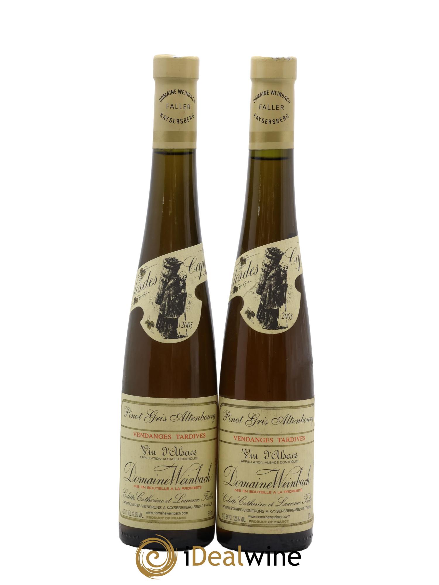 Alsace Pinot Gris Vendanges Tardives Altenbourg Weinbach 2005 - Lotto di 2 mezze bottiglie - 0