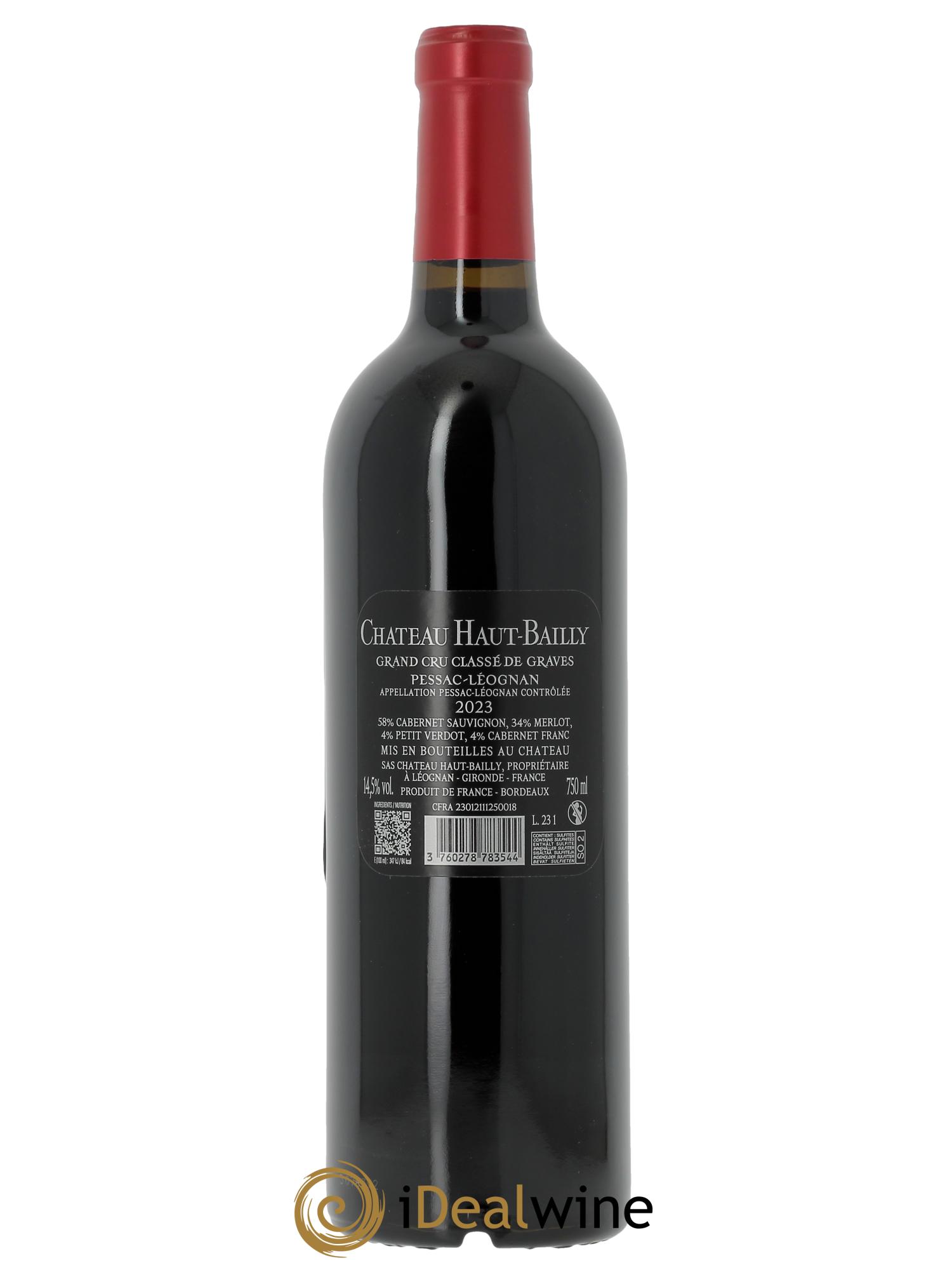 Château Haut-Bailly Cru Classé de Graves (CBO à partir de 6 bts) 2023 - Lot de 1 bouteille - 1