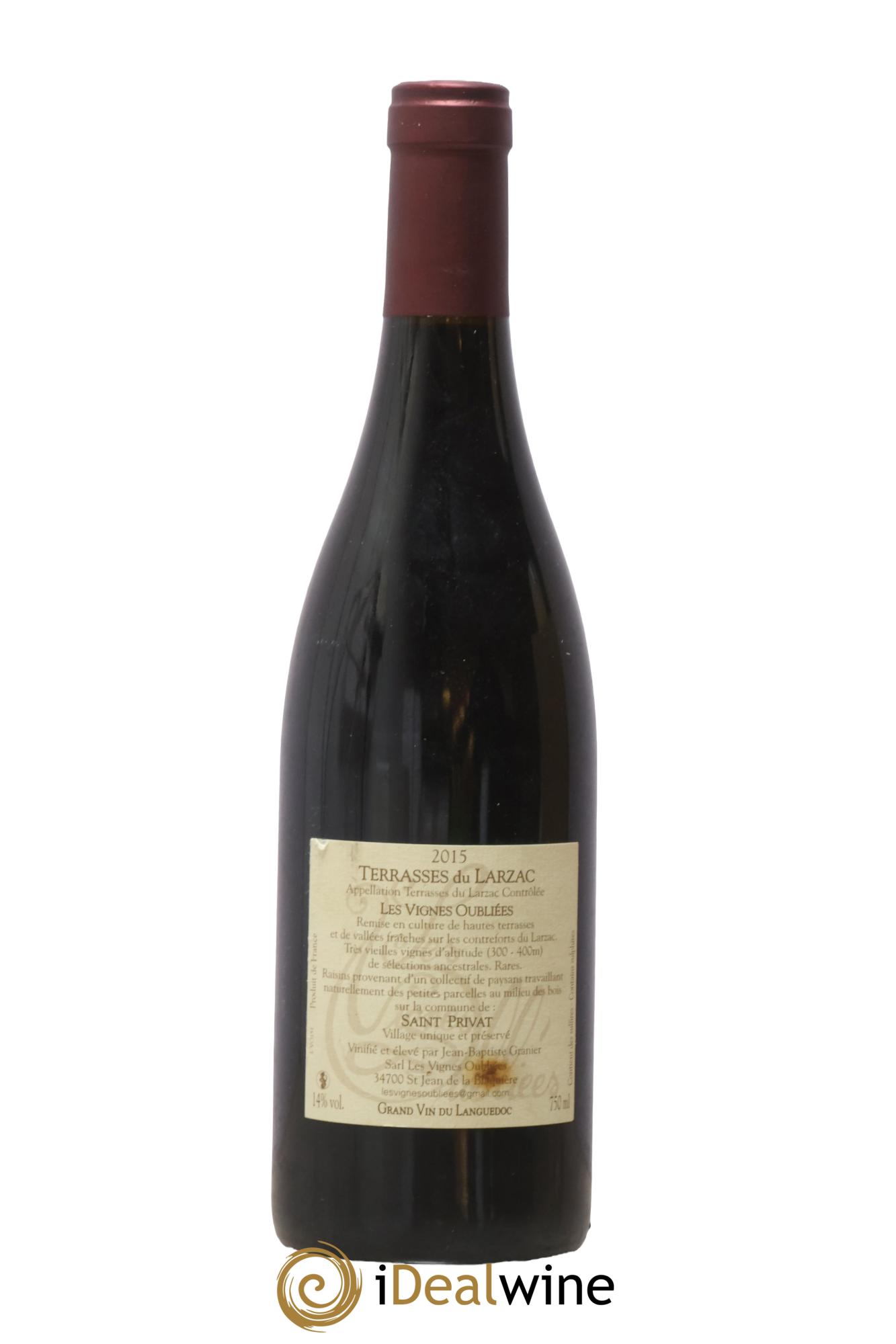 Languedoc Les Vignes oubliées Jean-Baptiste Granier 2015 - Lot of 1 bottle - 1