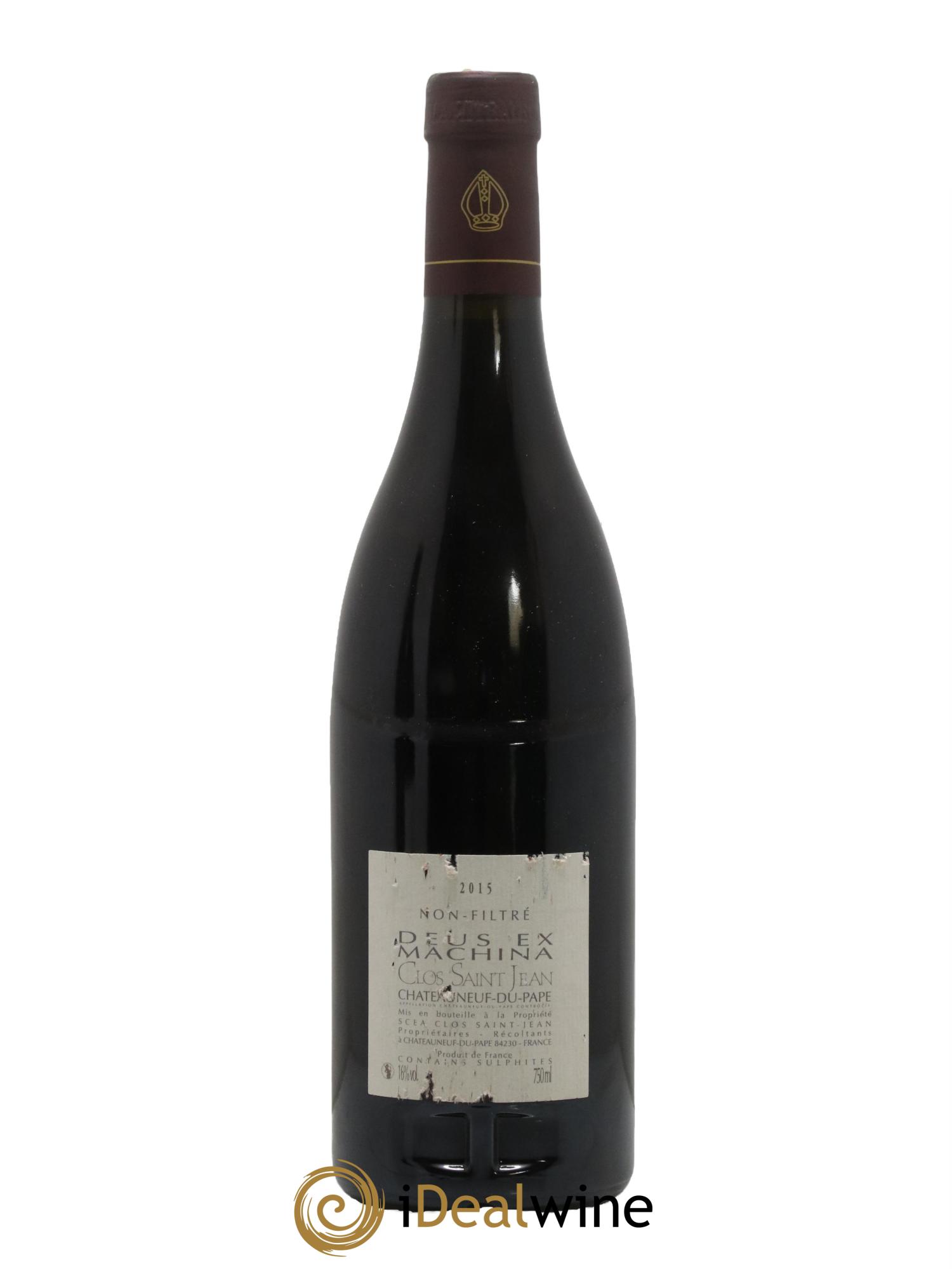 Châteauneuf-du-Pape Clos Saint-Jean Deus Ex Machina Pascal et Vincent Maurel 2015 - Lot de 1 bouteille - 1