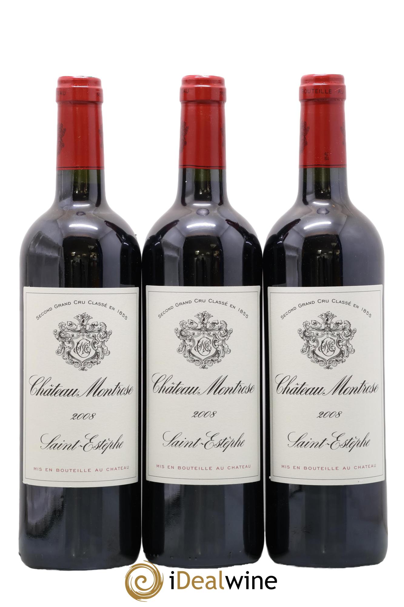 Château Montrose 2ème Grand Cru Classé 2008 - Lot de 3 bouteilles - 0