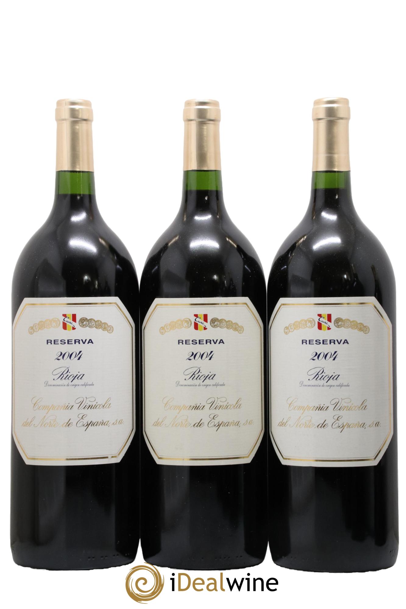 Rioja DOCA Reserva Compania Vinicola del Norte de Espana 2004 - Posten von 3 Magnum - 0