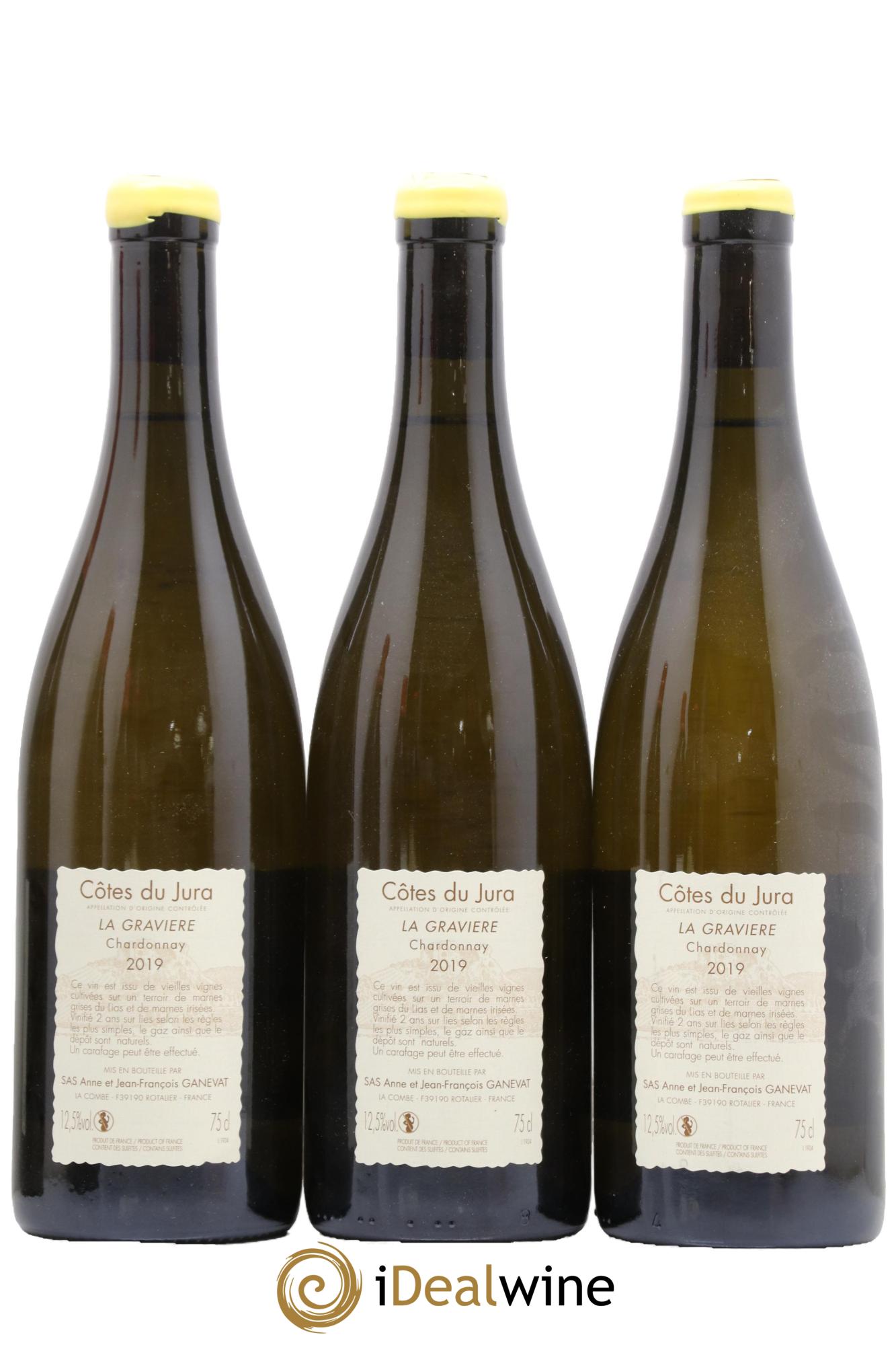 Côtes du Jura La Gravière Anne et Jean François Ganevat 2019 - Lot de 3 bouteilles - 1