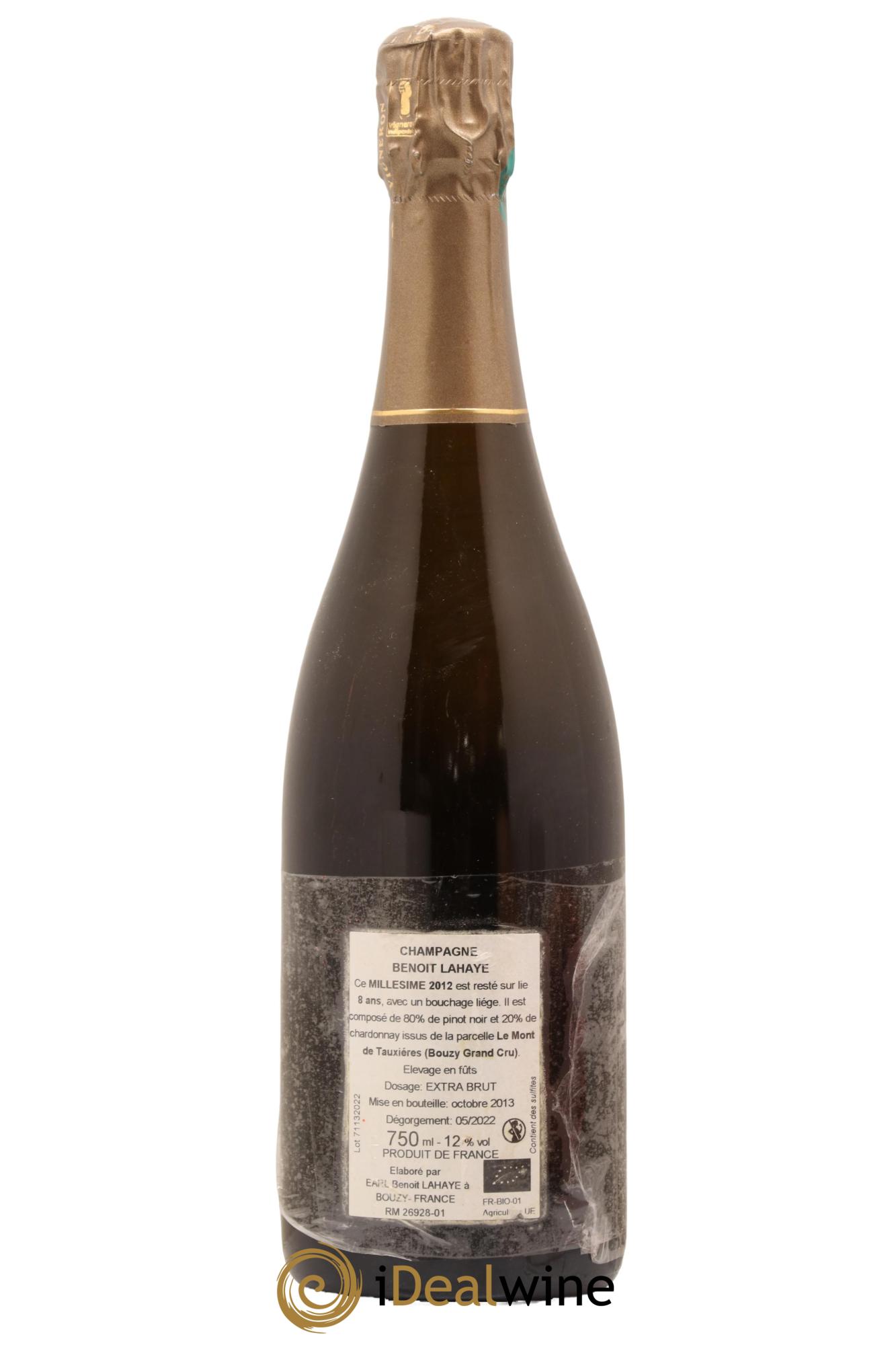 Grand Cru Extra-Brut Millésimé Benoit Lahaye 2012 - Lot de 1 bouteille - 1