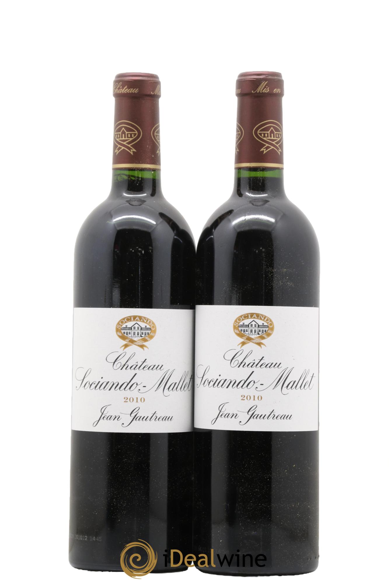 Château Sociando Mallet 2010 - Lot de 2 bouteilles - 0