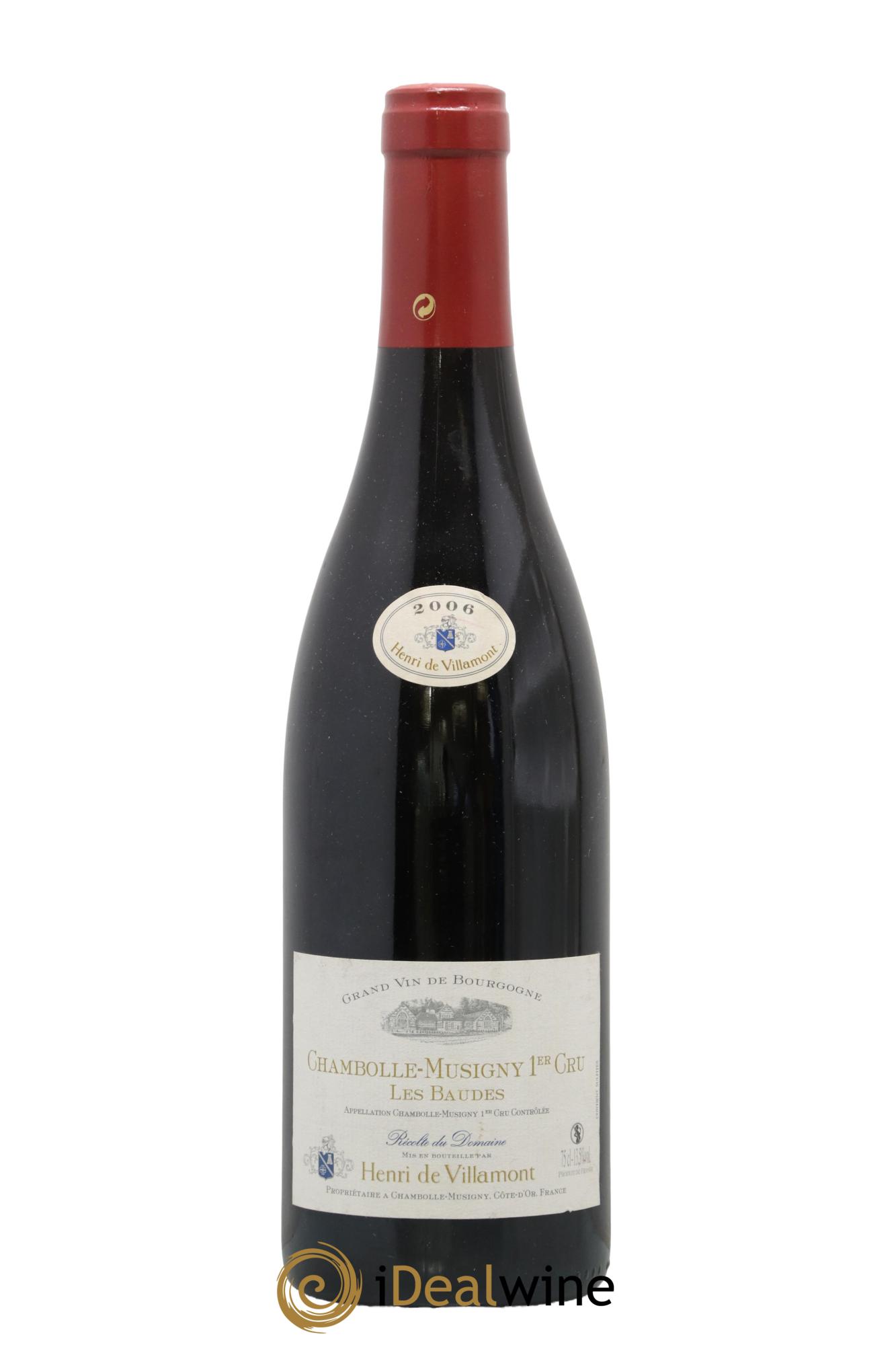 Chambolle-Musigny 1er Cru Les Baudes Henri de Villamont 2006 - Lot de 1 bouteille - 0