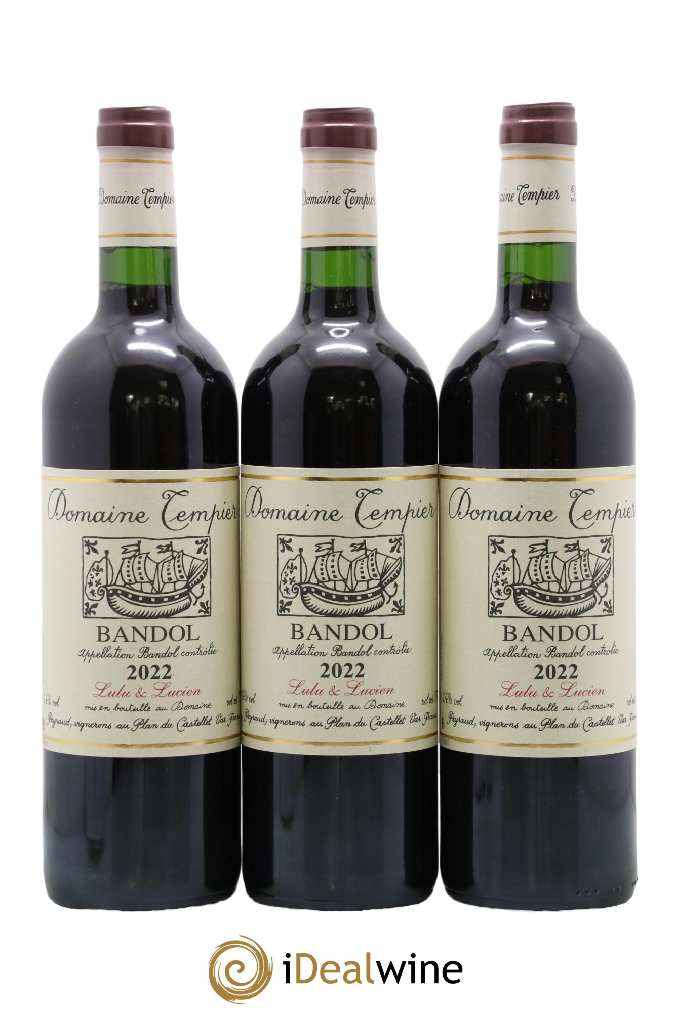Bandol Domaine Tempier Lulu et Lucien Famille Peyraud 2022 - Lot de 3 bouteilles - 0