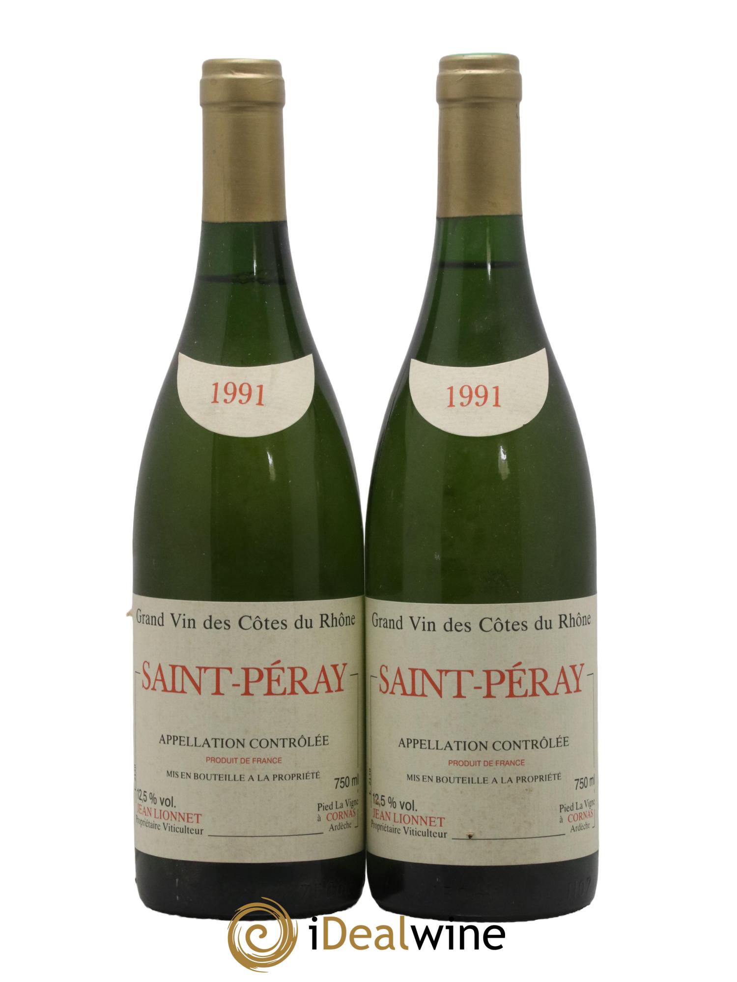 Saint-Péray Domaine Jean Lionnet 1991 - Lot de 2 bouteilles - 0