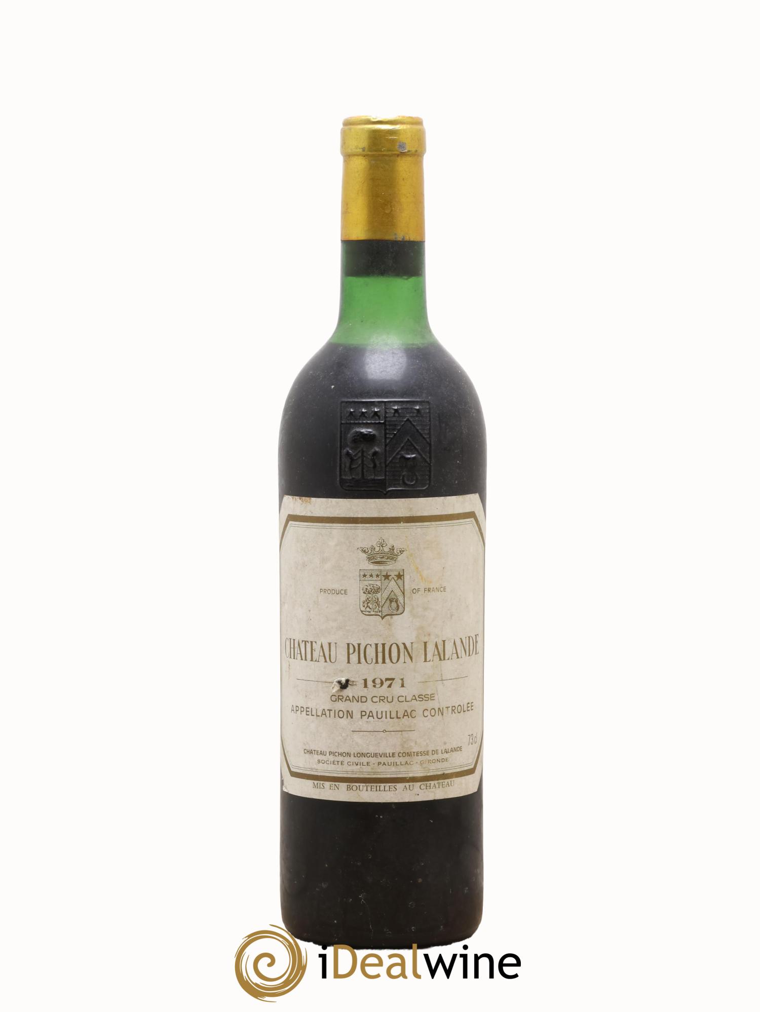 Pauillac Château Pichon-Lalande 1971 - Lot de 1 bouteille - 0