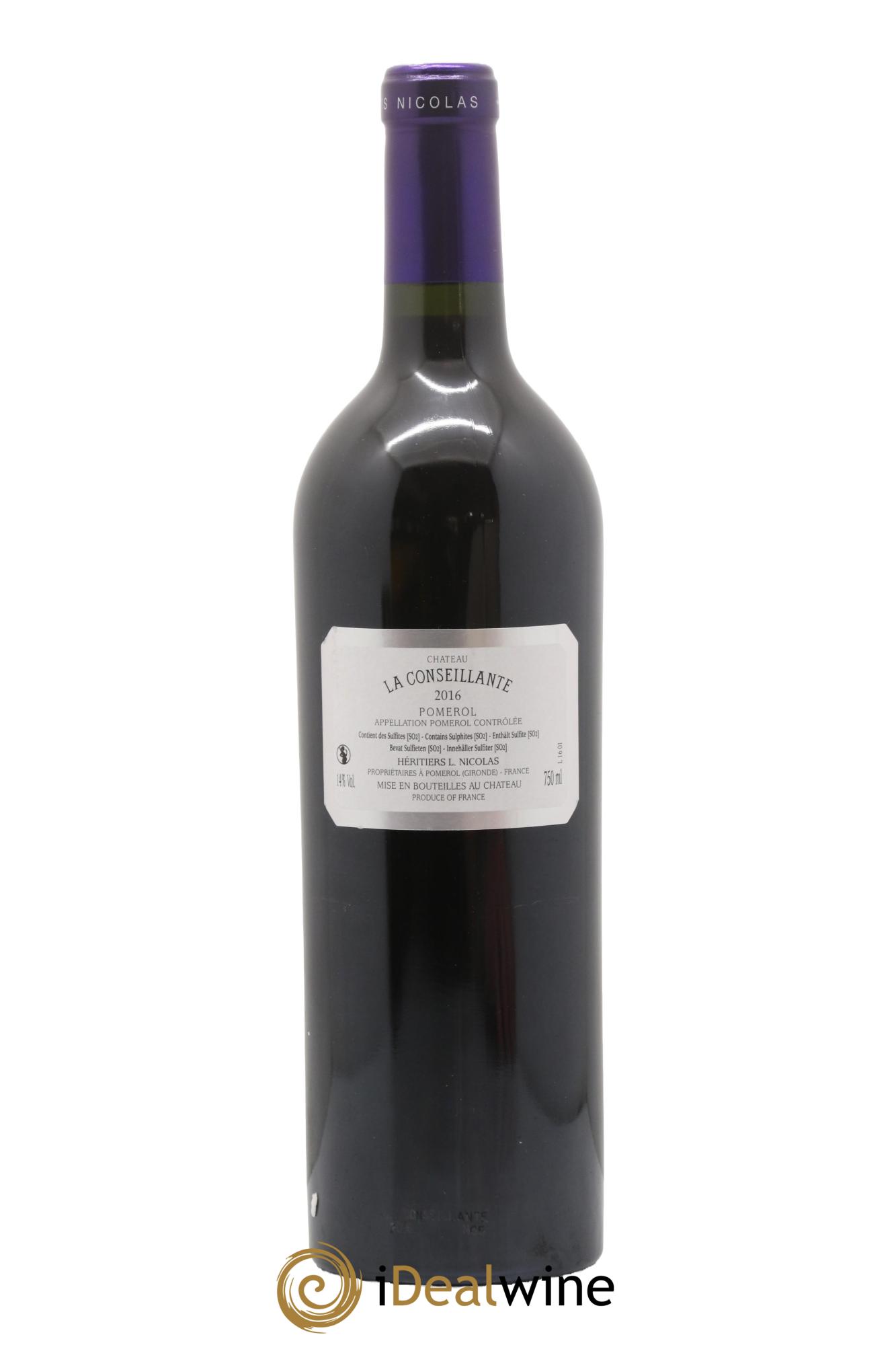 Château la Conseillante 2016 - Lot de 1 bouteille - 1