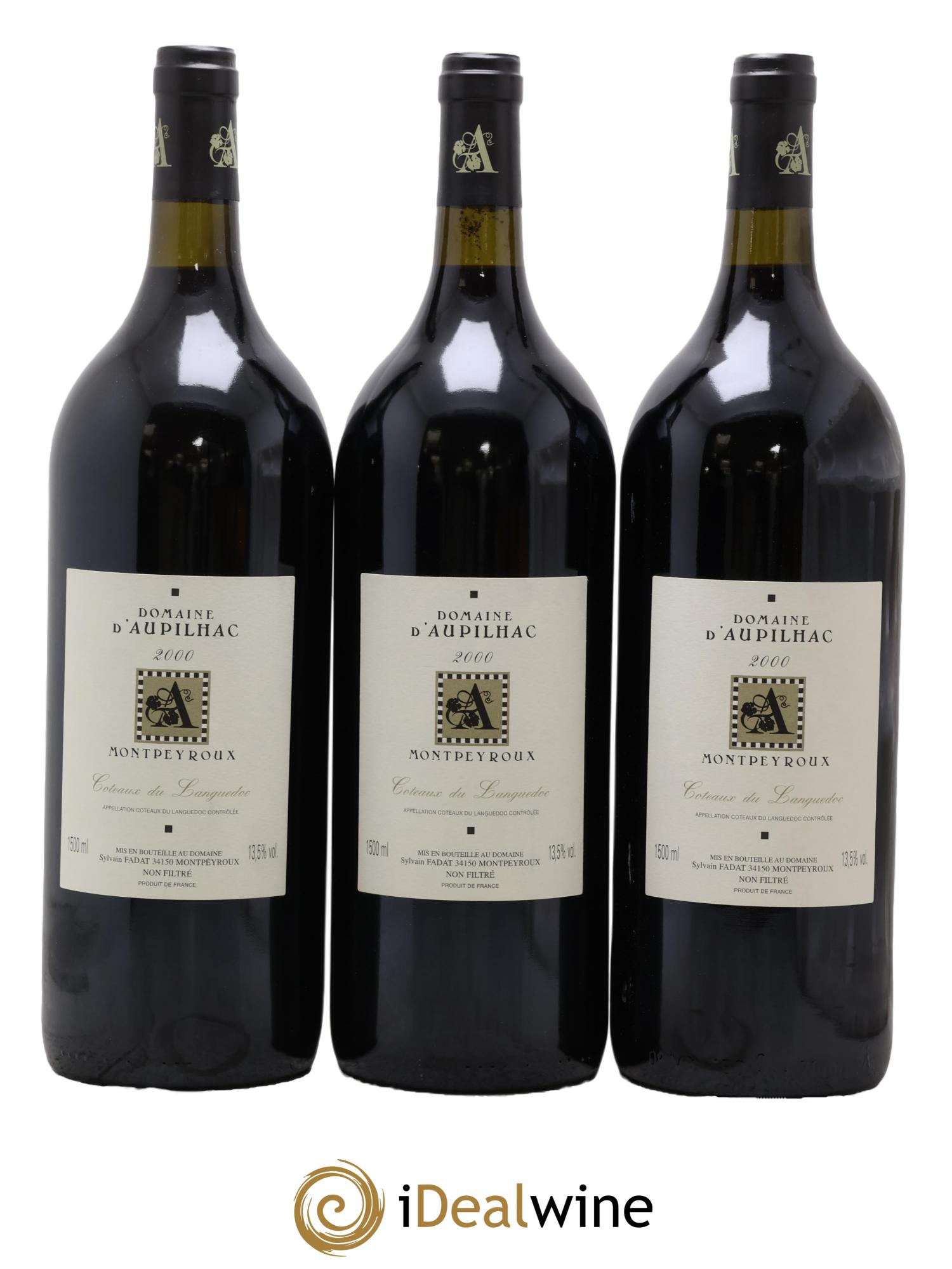 Languedoc Montpeyroux Aupilhac (Domaine d') Sylvain Fadat 2000 - Lotto di 3 magnum - 0