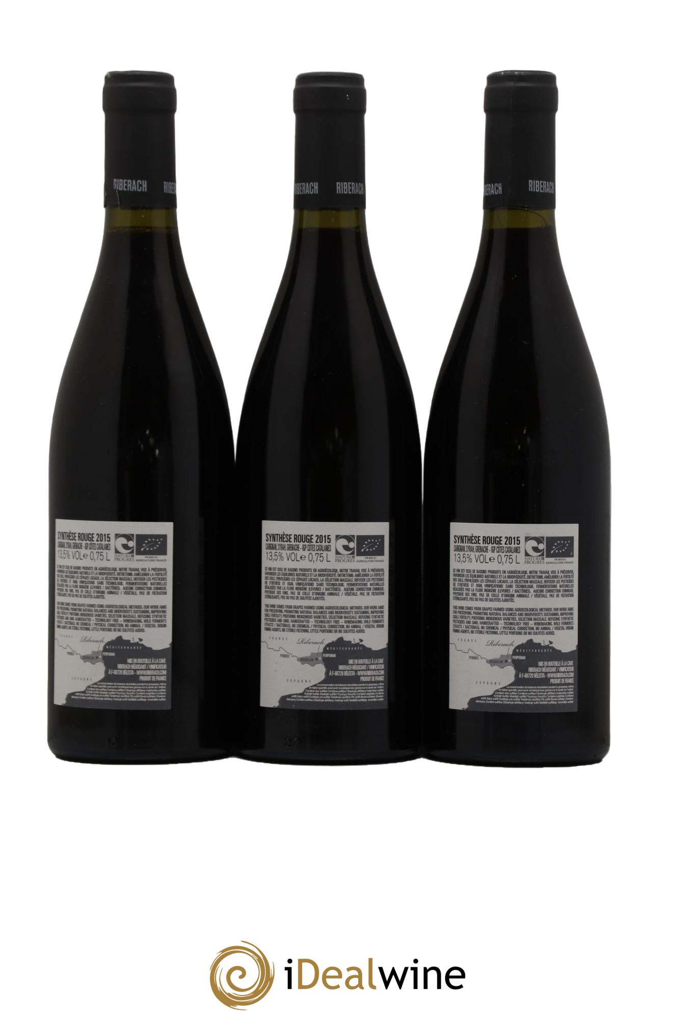 Côtes Catalanes (VDP des Côtes Catalanes) Synthese Domaine Riberach 2015 - Lot de 3 bouteilles - 1