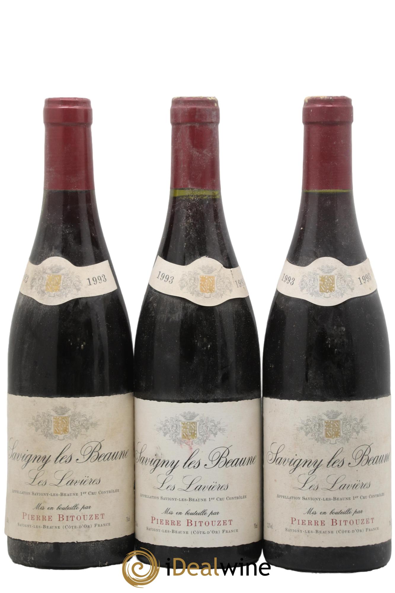 Savigny-lès-Beaune 1er Cru Les Lavières Pierre Bitouzet 1993 - Lot de 3 bouteilles - 0