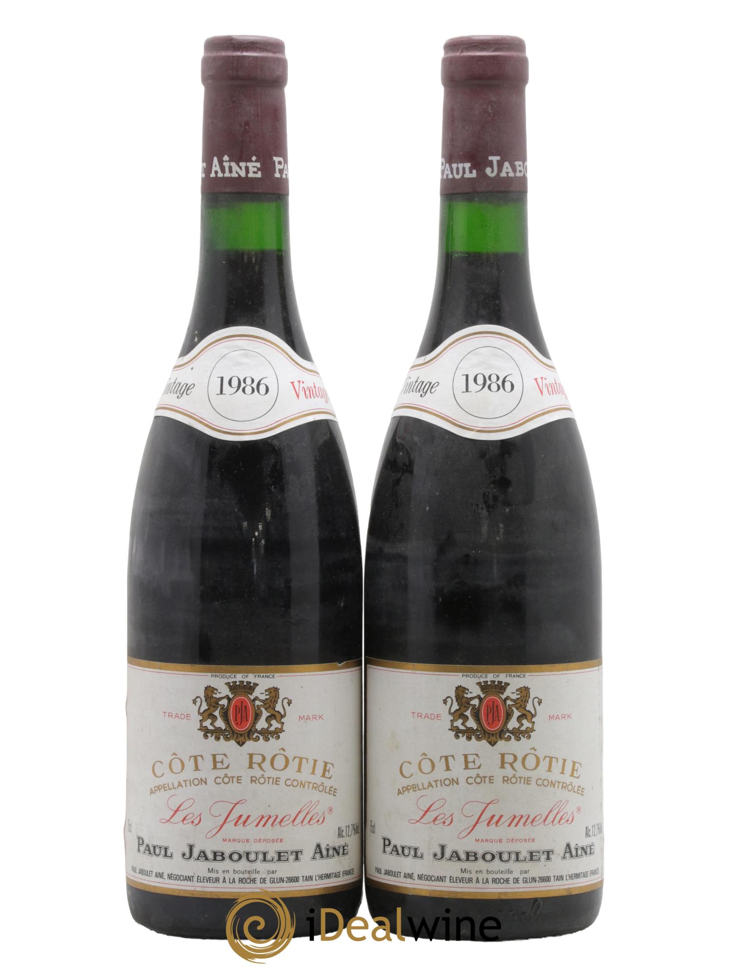 Côte-Rôtie Les Jumelles Paul Jaboulet Ainé 1986 - Posten von 2 Flaschen - 0