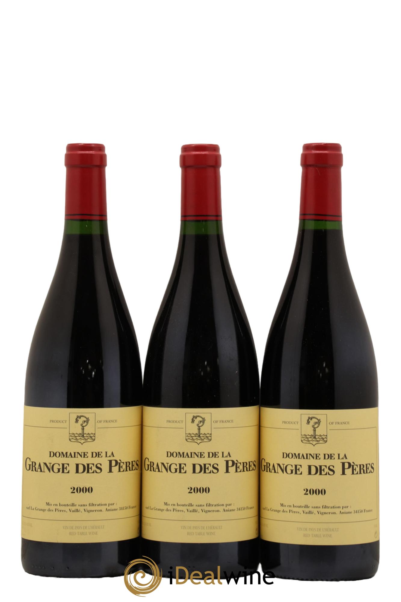 Pays d'Hérault Grange des Pères Laurent Vaillé 2000 - Lot de 3 bouteilles - 0