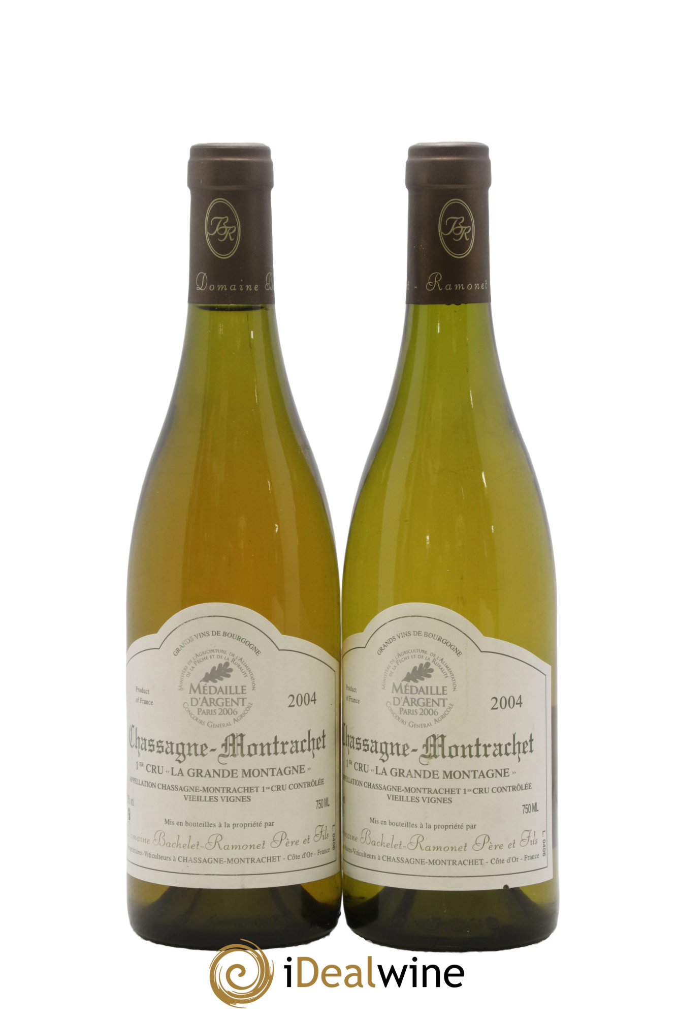 Chassagne-Montrachet 1er Cru La Grande Montagne Vieilles Vignes Bachelet-Ramonet (Domaine) 2004 - Lot of 2 bottles - 0