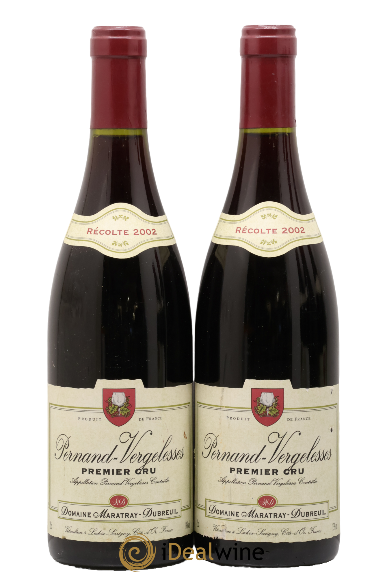 Pernand-Vergelesses 1er Cru Domaine Maratray Dubreuil 2002 - Lot de 2 bouteilles - 0