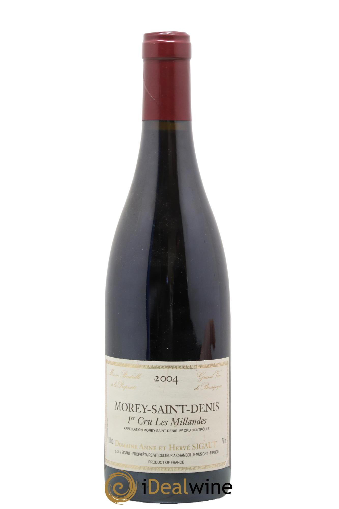 Morey-Saint-Denis 1er Cru Les Millandes Anne et Hervé Sigaut (Domaine) 2004 - Lot de 1 bouteille - 0