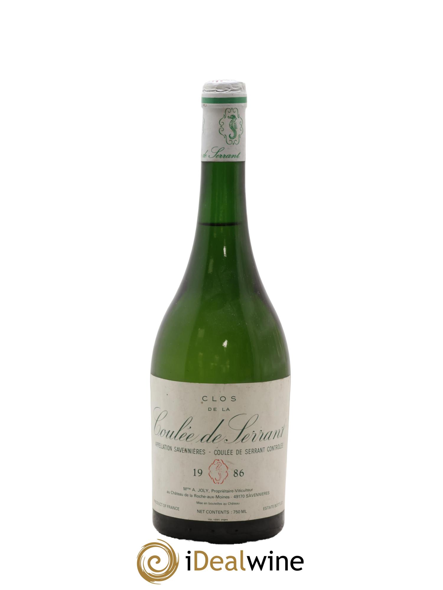 Savennières Vignobles de la Coulée de Serrant - Nicolas Joly 1986 - Lotto di 1 bottiglia - 0