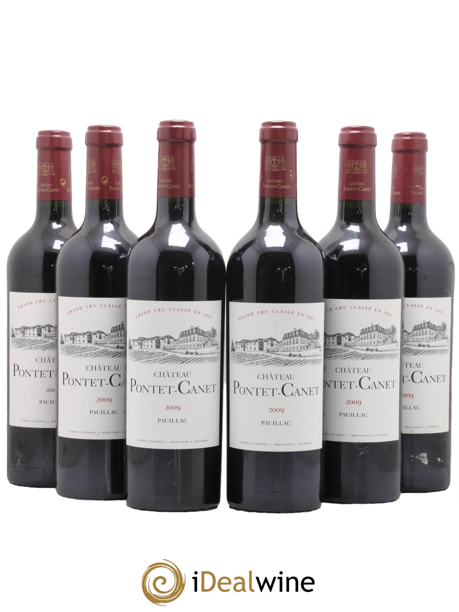 Château Pontet Canet 5ème Grand Cru Classé 2009 - Lot de 6 bouteilles - 0