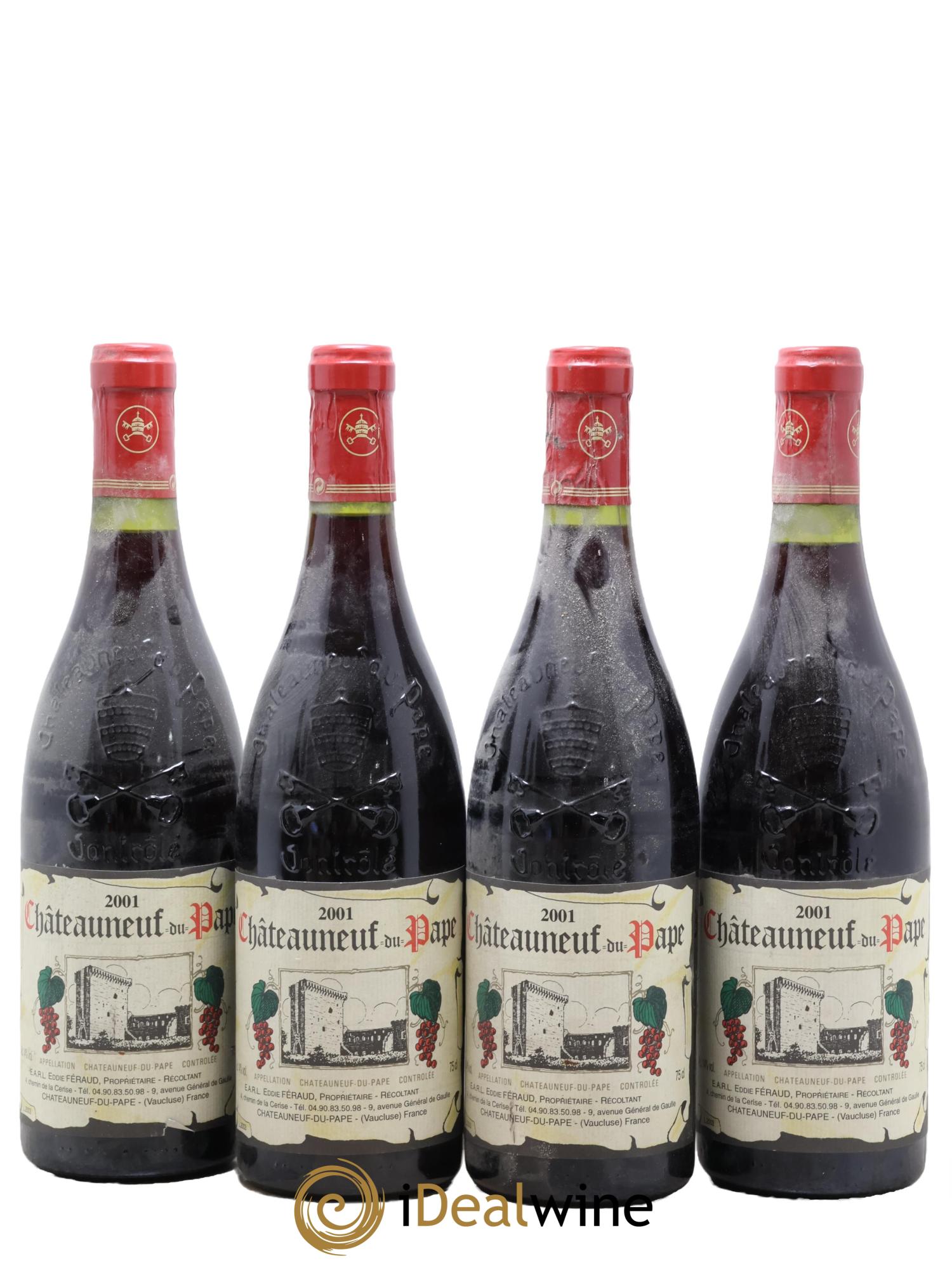 Châteauneuf-du-Pape Eddie Féraud 2001 - Lot de 4 bouteilles - 0